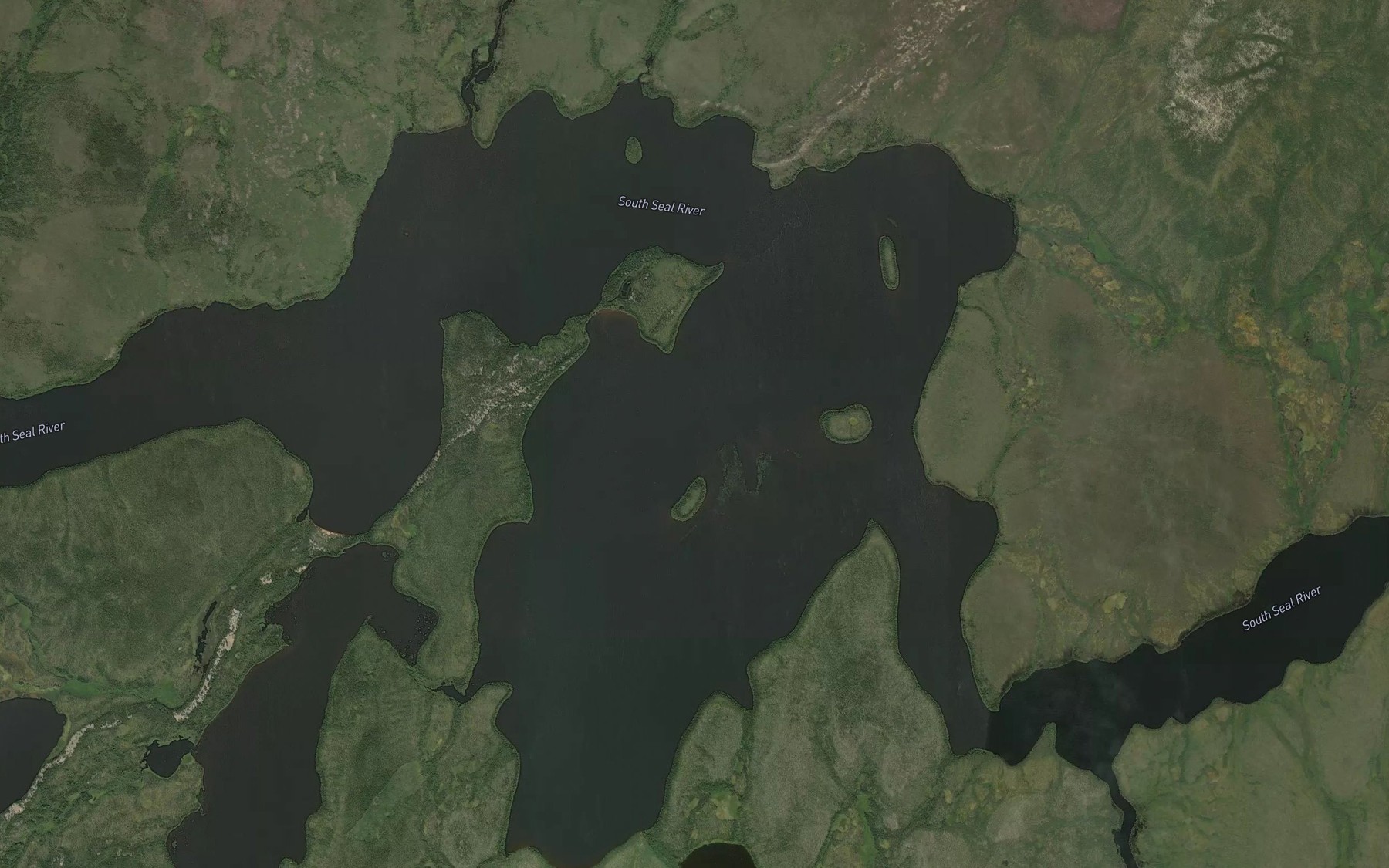 Satellite map of the Wolf Lake