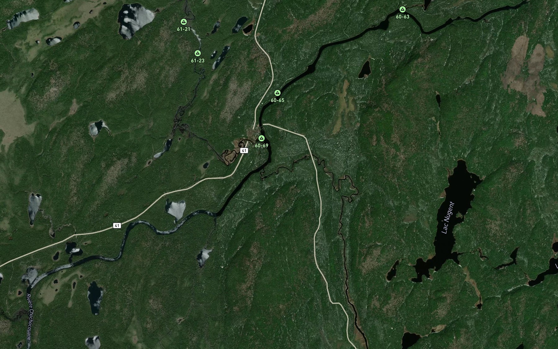 Satellite map of the Ruisseau Kitchener