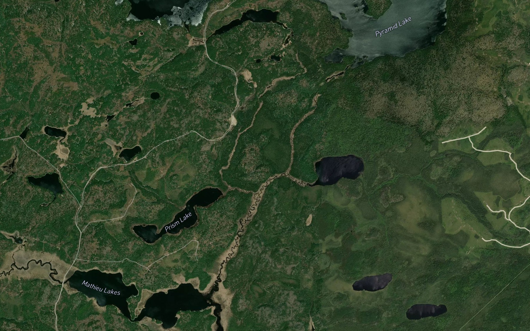 Satellite map of the Chill Creek