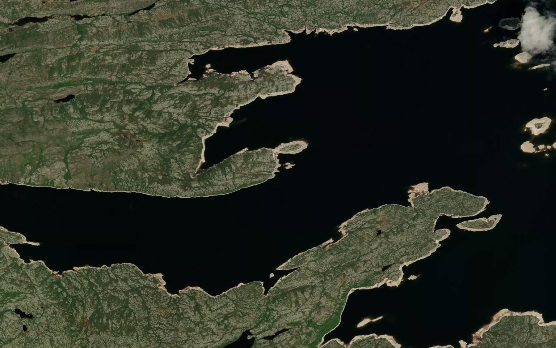 Satellite map of the Lac Chewanis