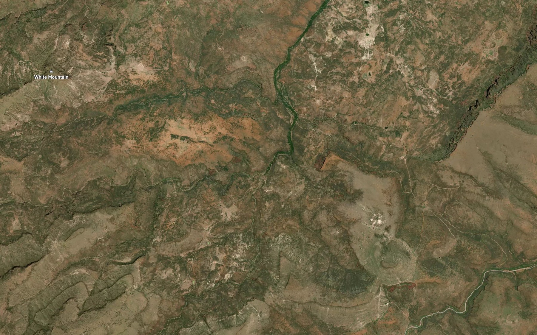 Satellite map of the Ojo Grande Spring