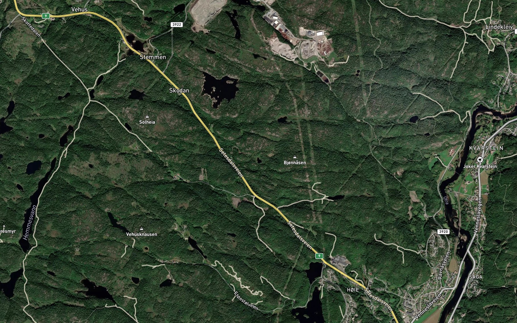 Satellite map of the Bjortjonn