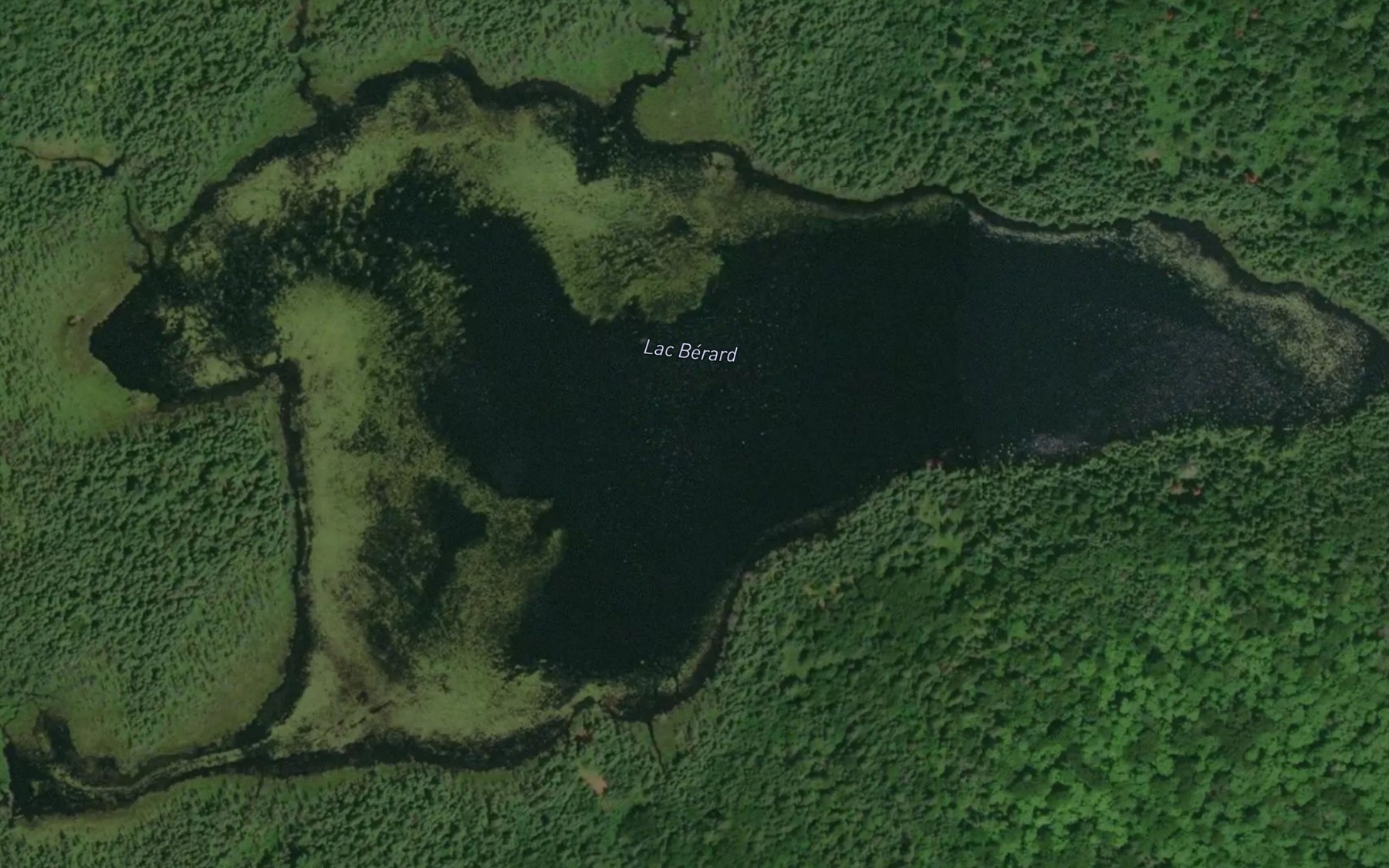 Satellite map of the Lac Berard