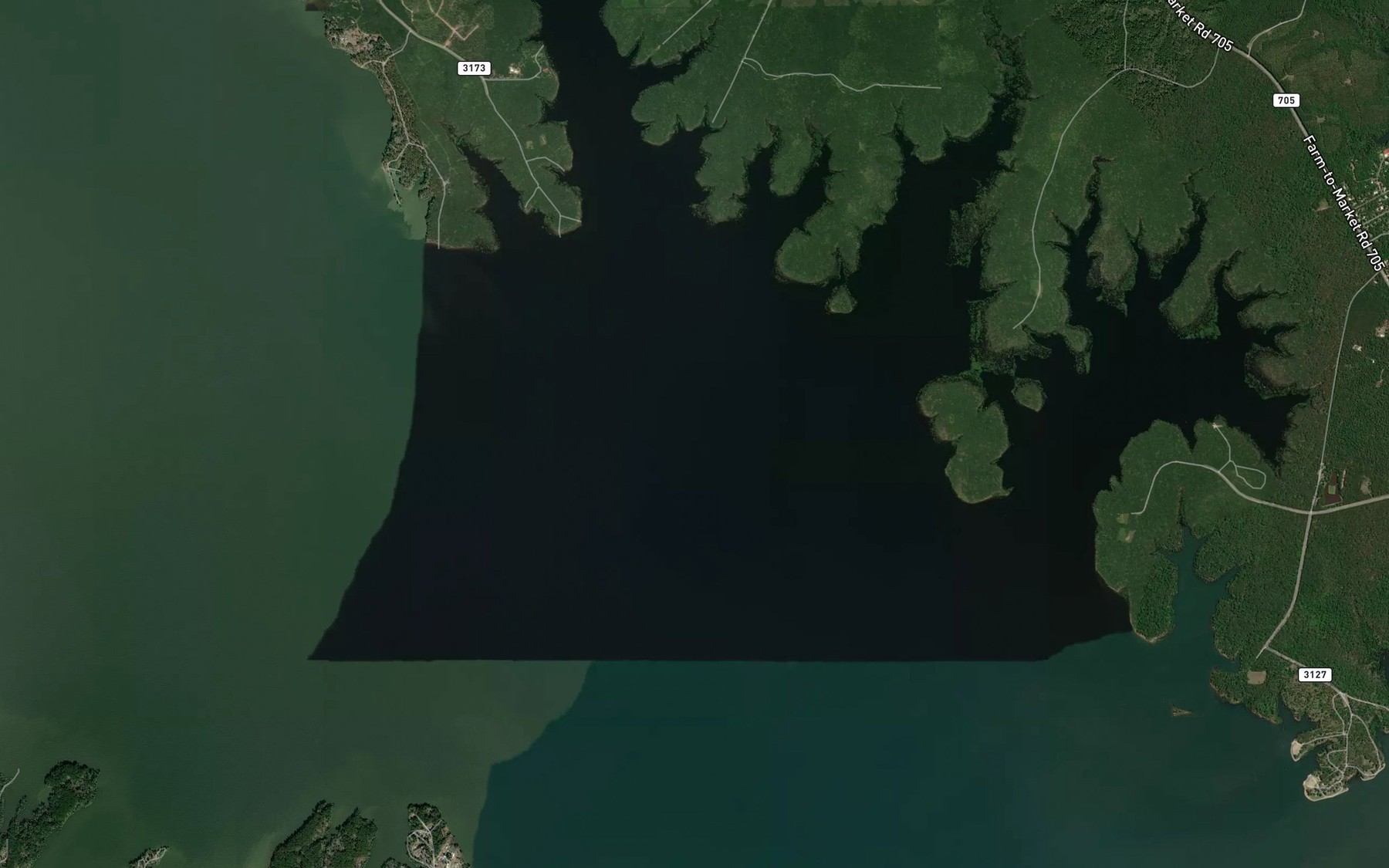 Satellite map of the Coleman Creek