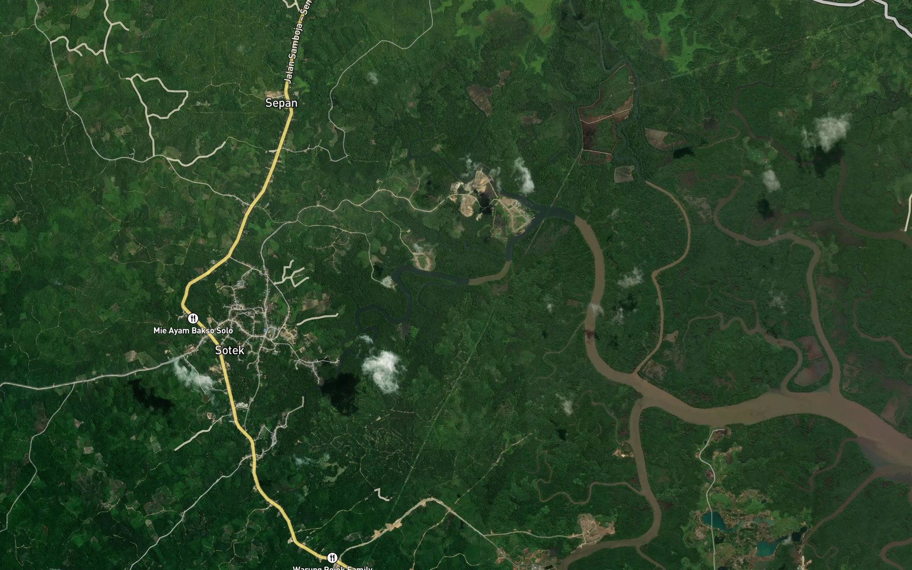Satellite map of the Sungai Lentup