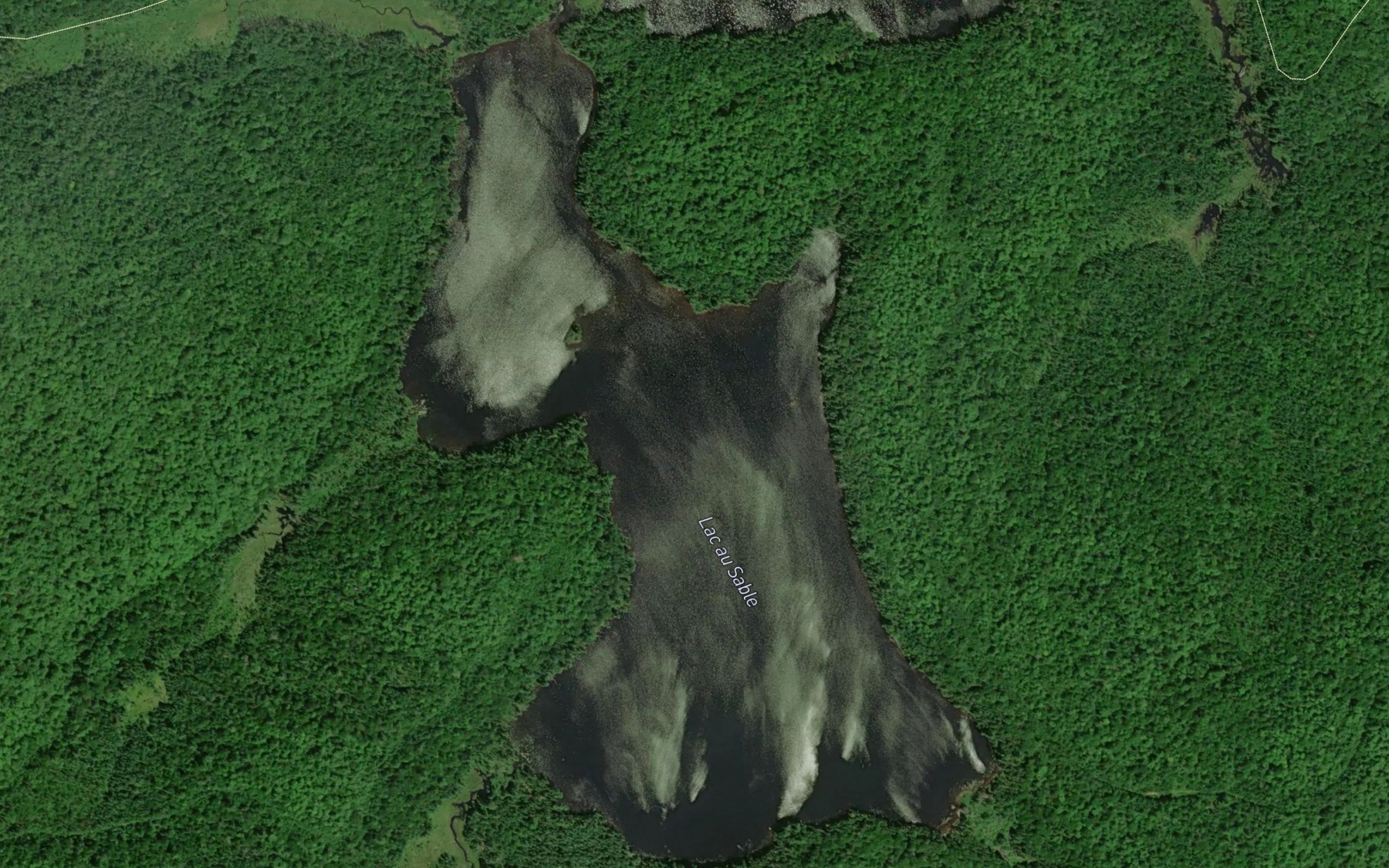 Satellite map of the Lac au Sable
