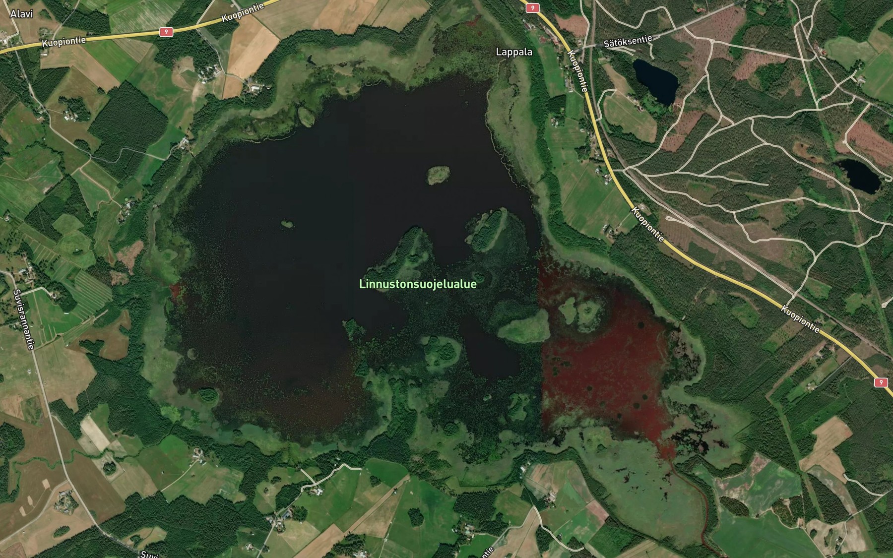 Satellite map of the Sysmajarvi