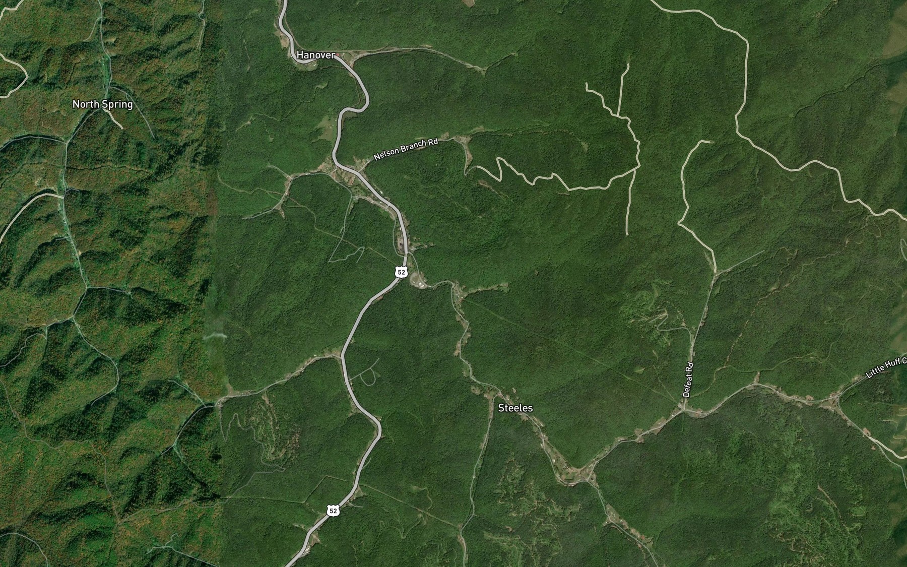 Satellite map of the Wildcat Creek
