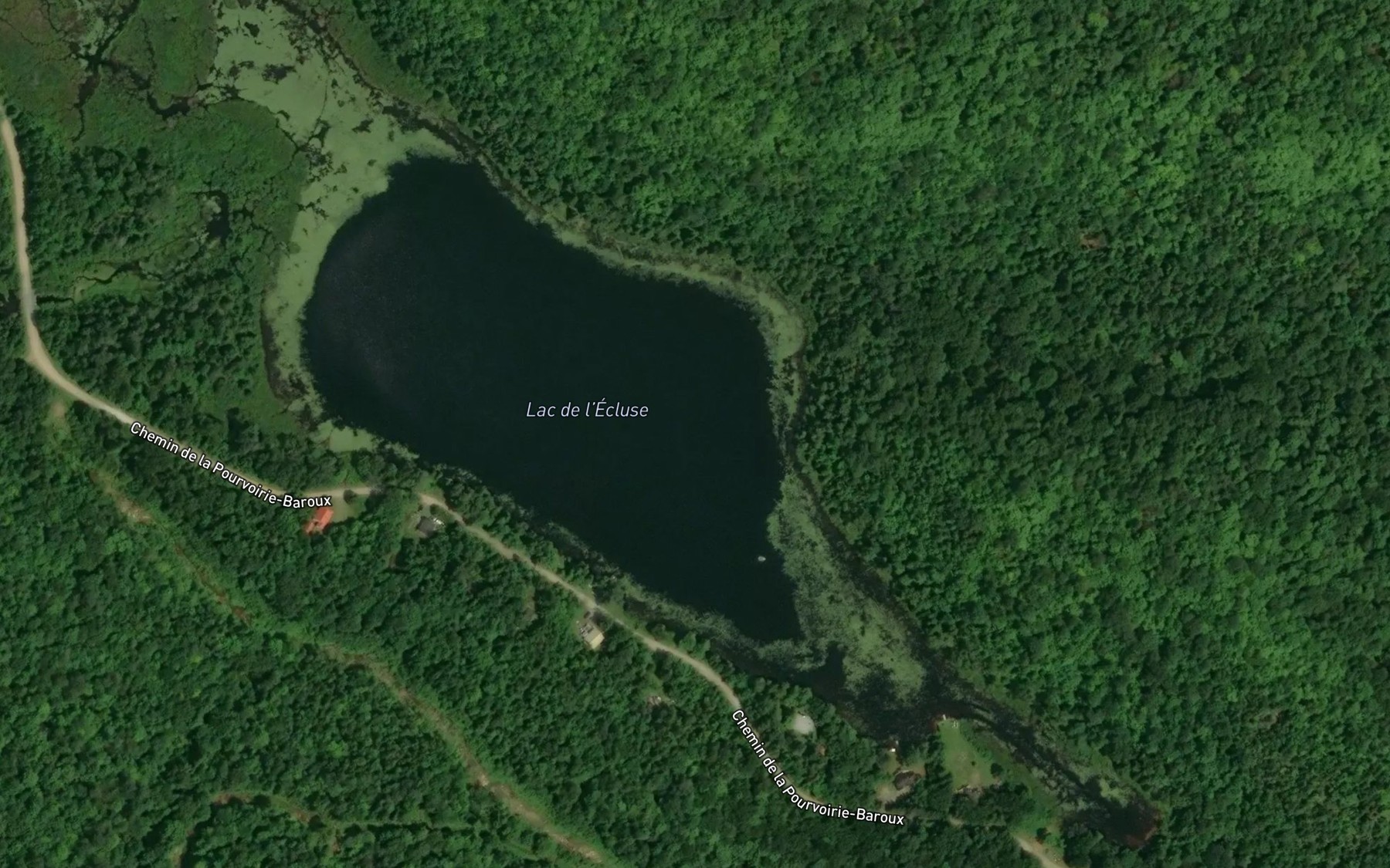 Satellite map of the Lac de l'Ecluse
