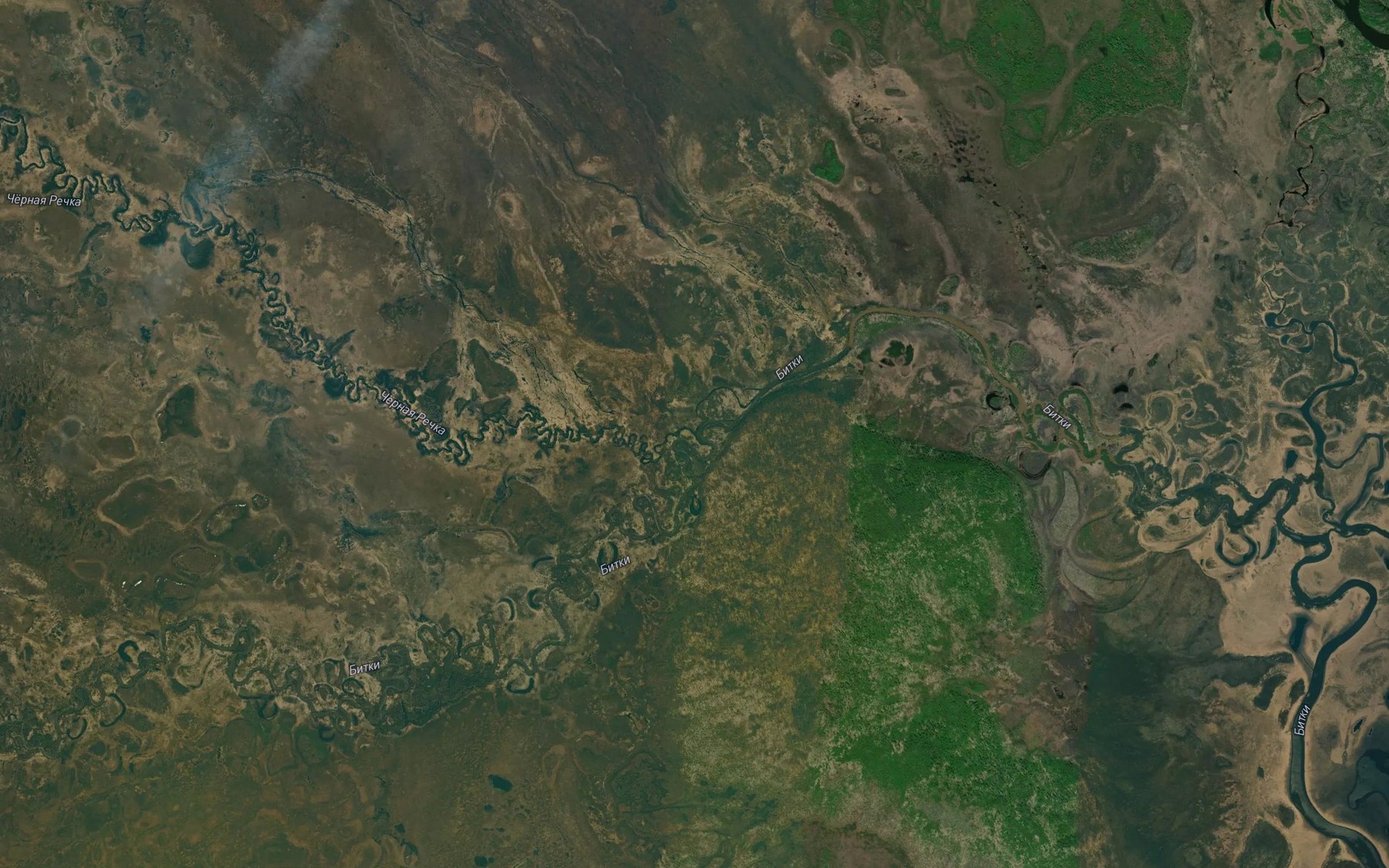 Satellite map of the Chernaya Rechka