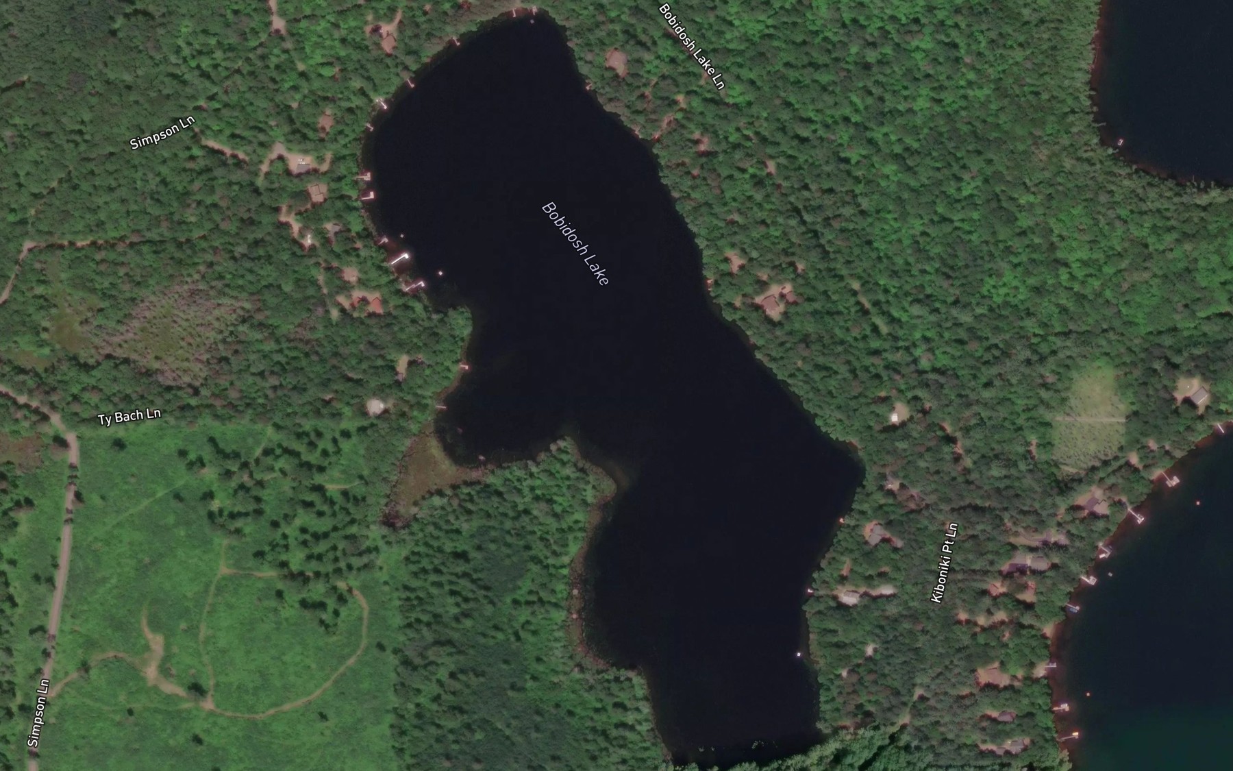 Satellite map of the Bobidosh Lake