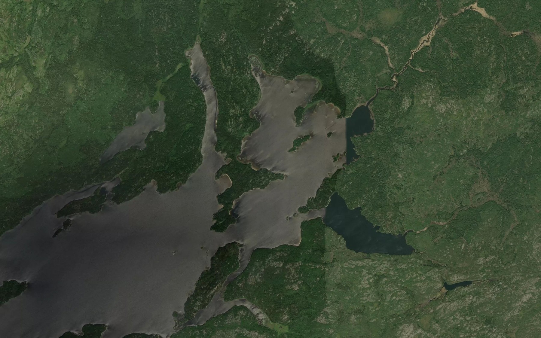 Satellite map of the East Bay