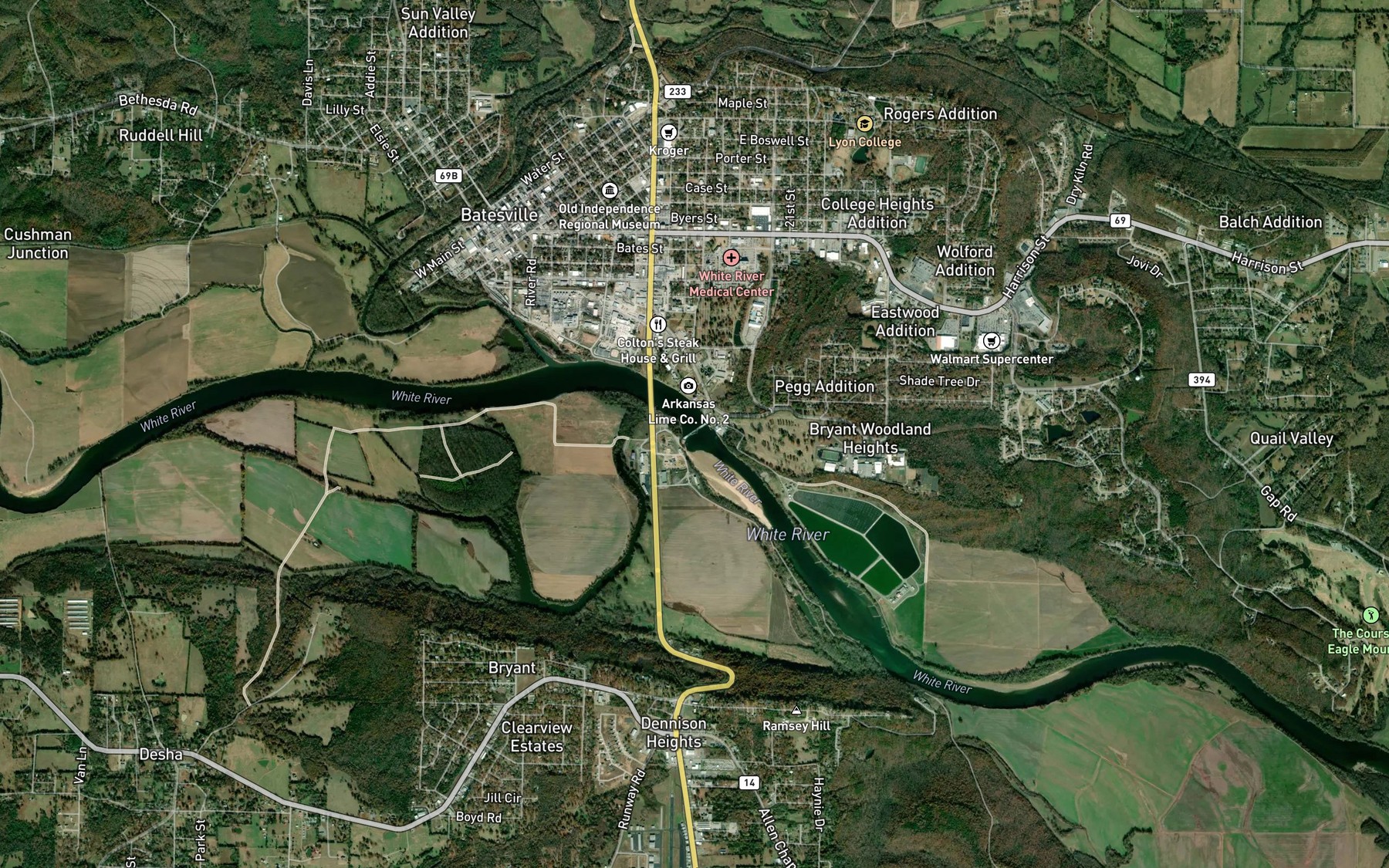 Satellite map of the Lake Unico