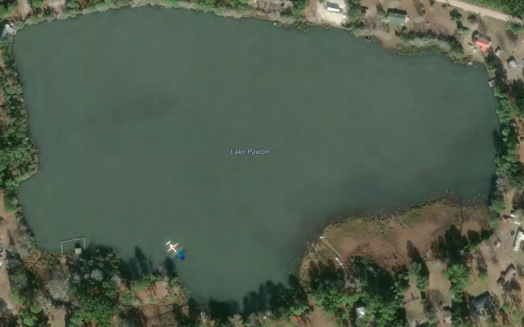 Satellite map of the Lake Paxton