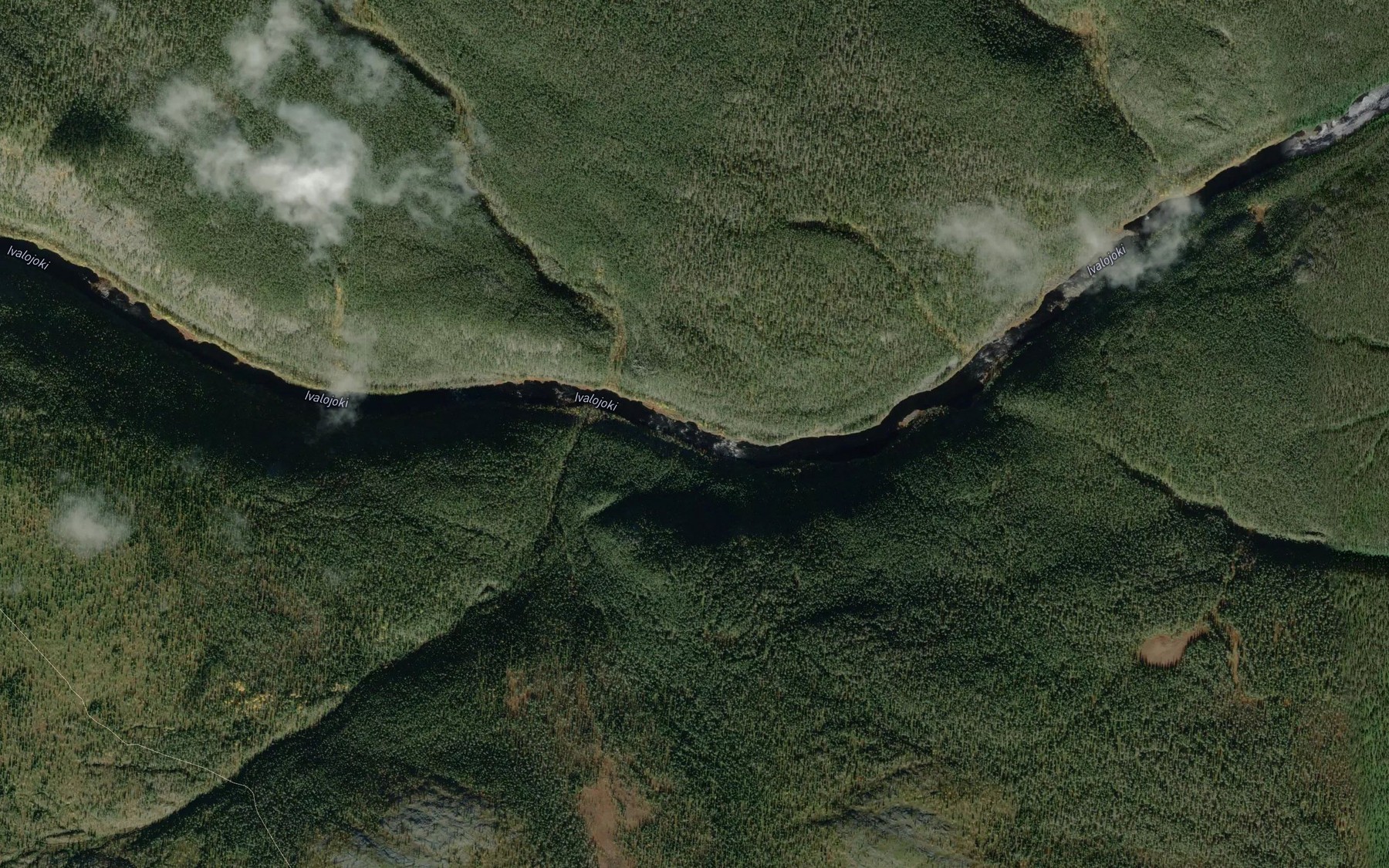 Satellite map of the Bjorklundinkoski