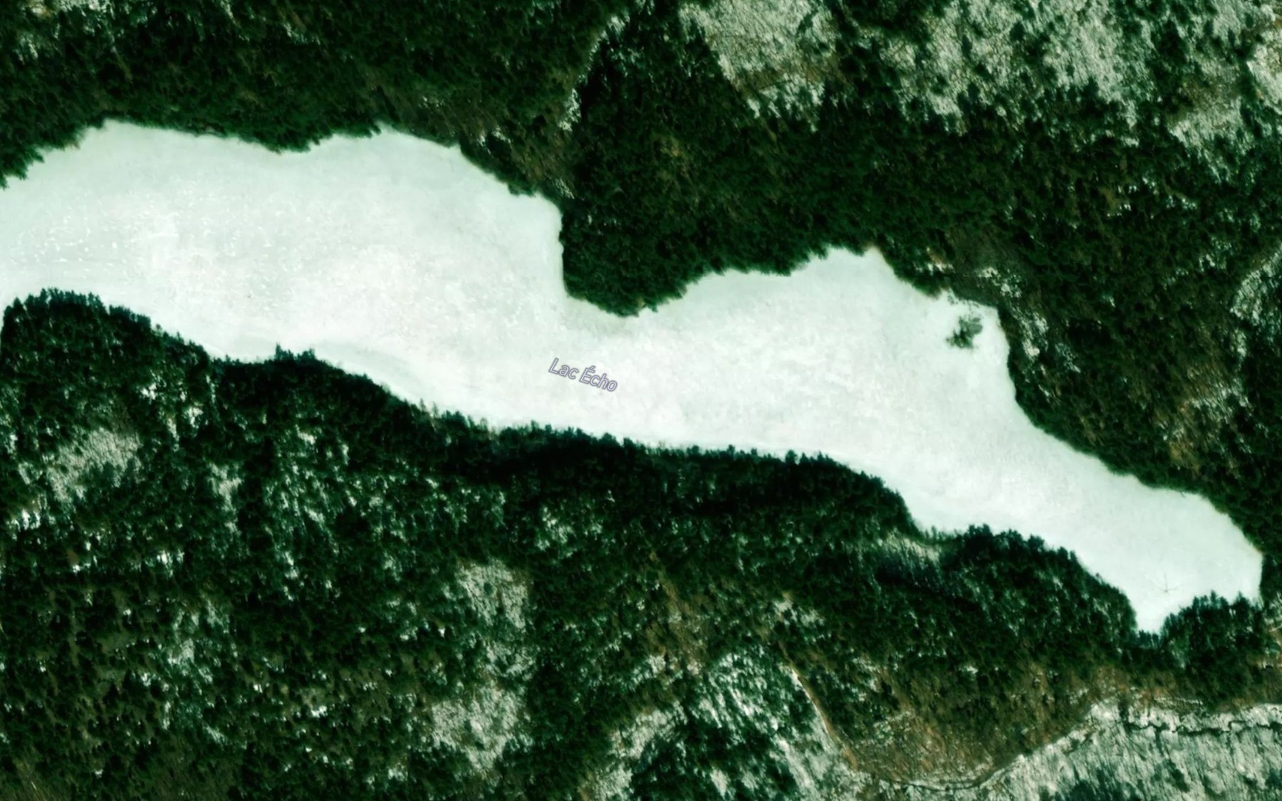 Satellite map of the Lac Echo