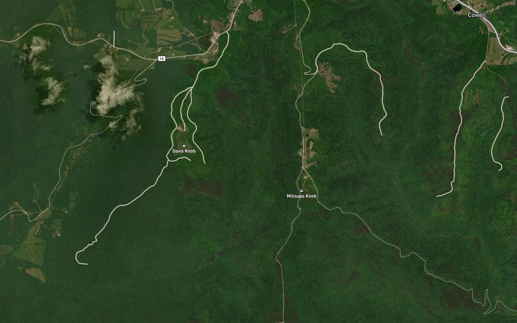 Satellite map of the Linn Creek