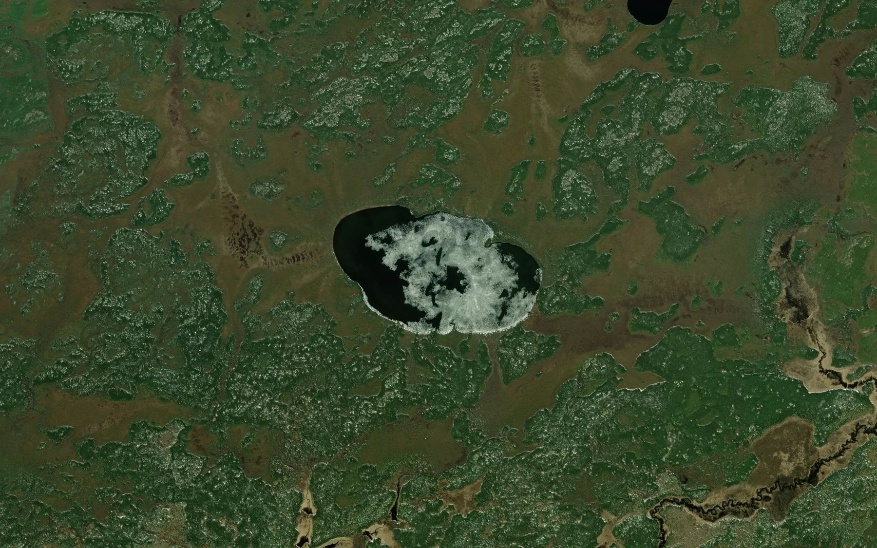 Satellite map of the Agoniak Lake