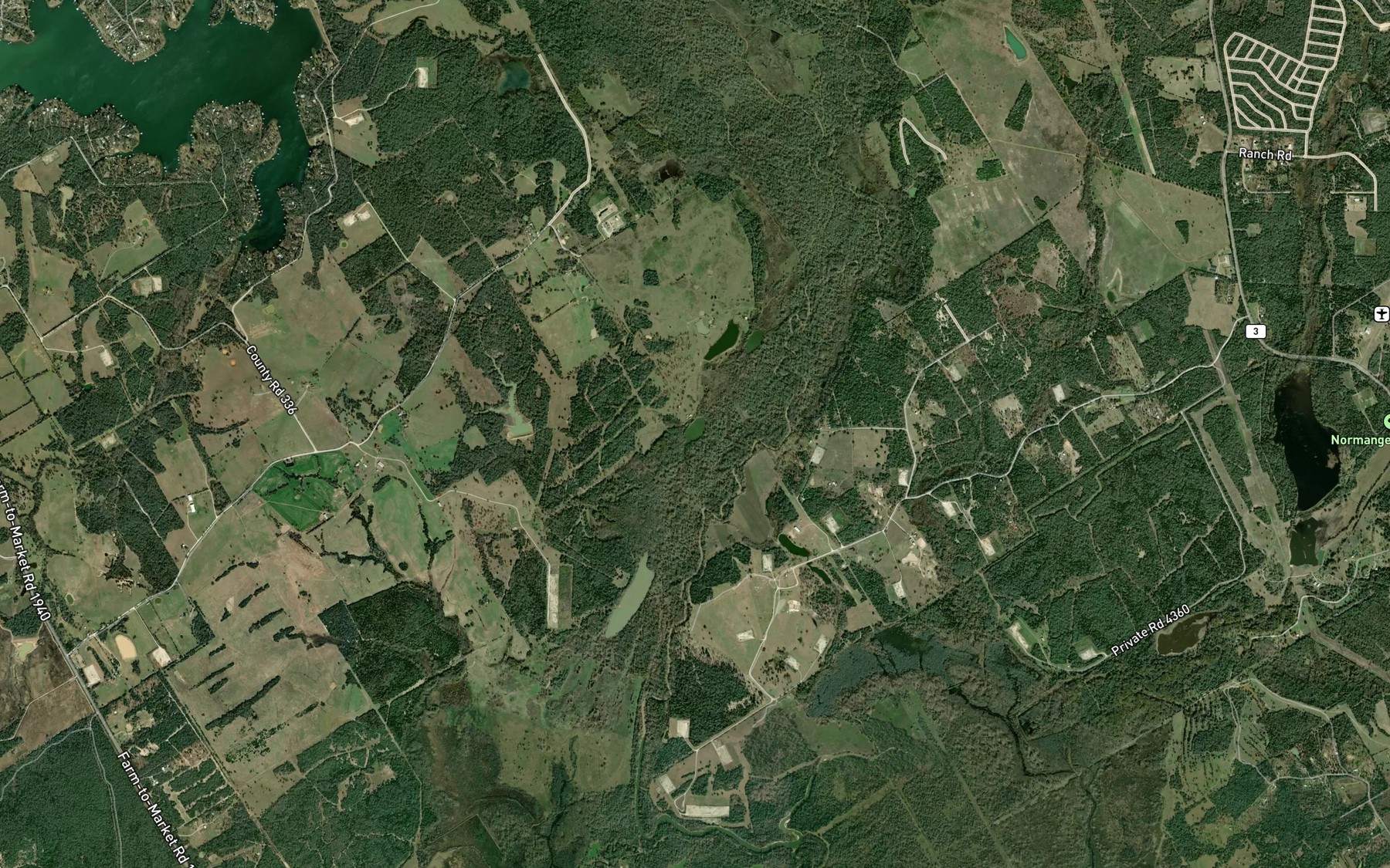 Satellite map of the Wyach Lake