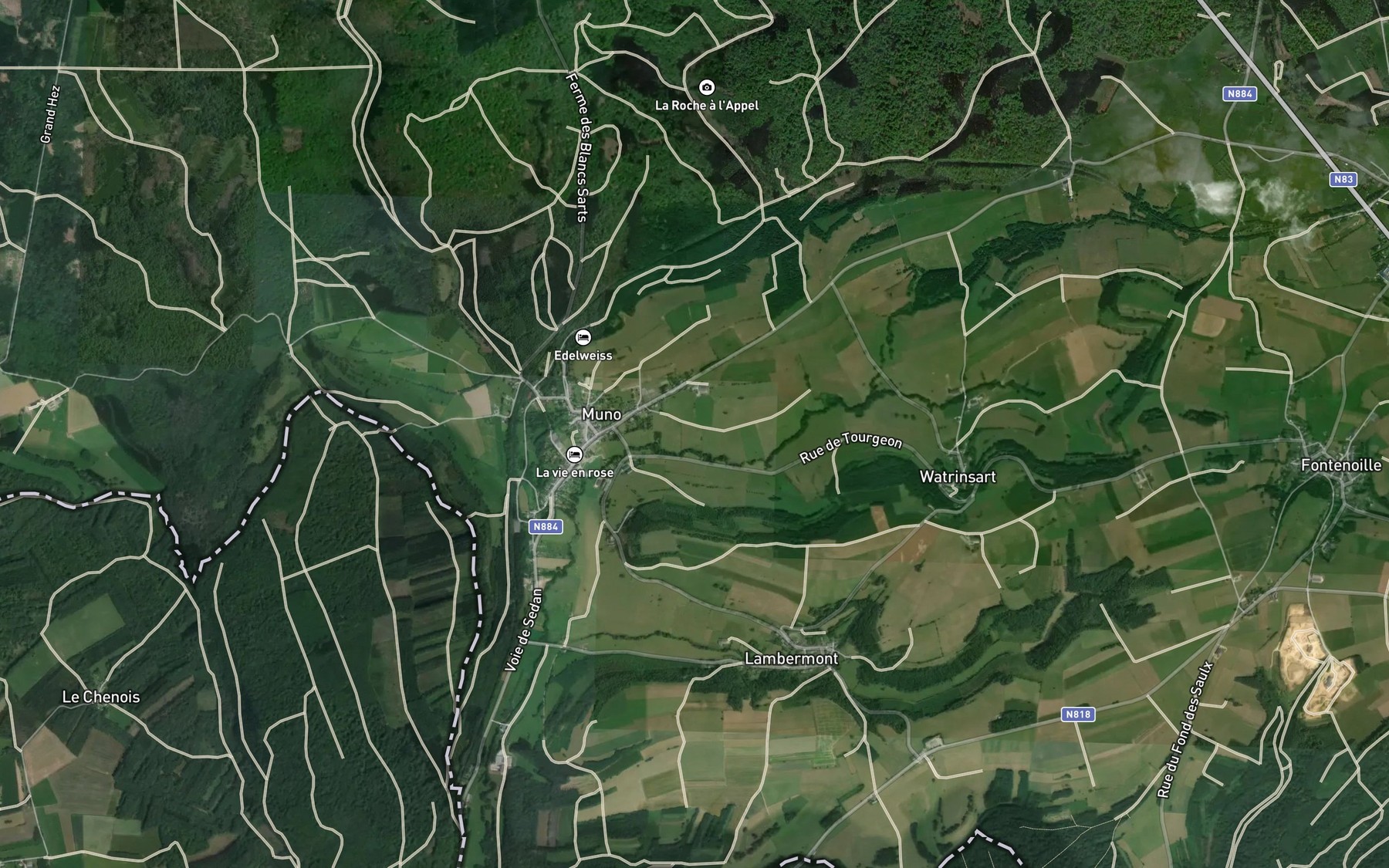 Satellite map of the Saint-Remy