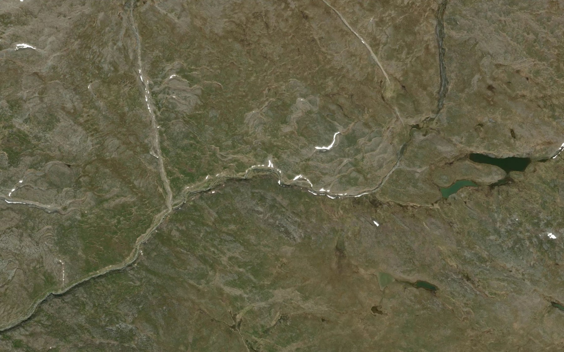 Satellite map of the Luvddiidjohka