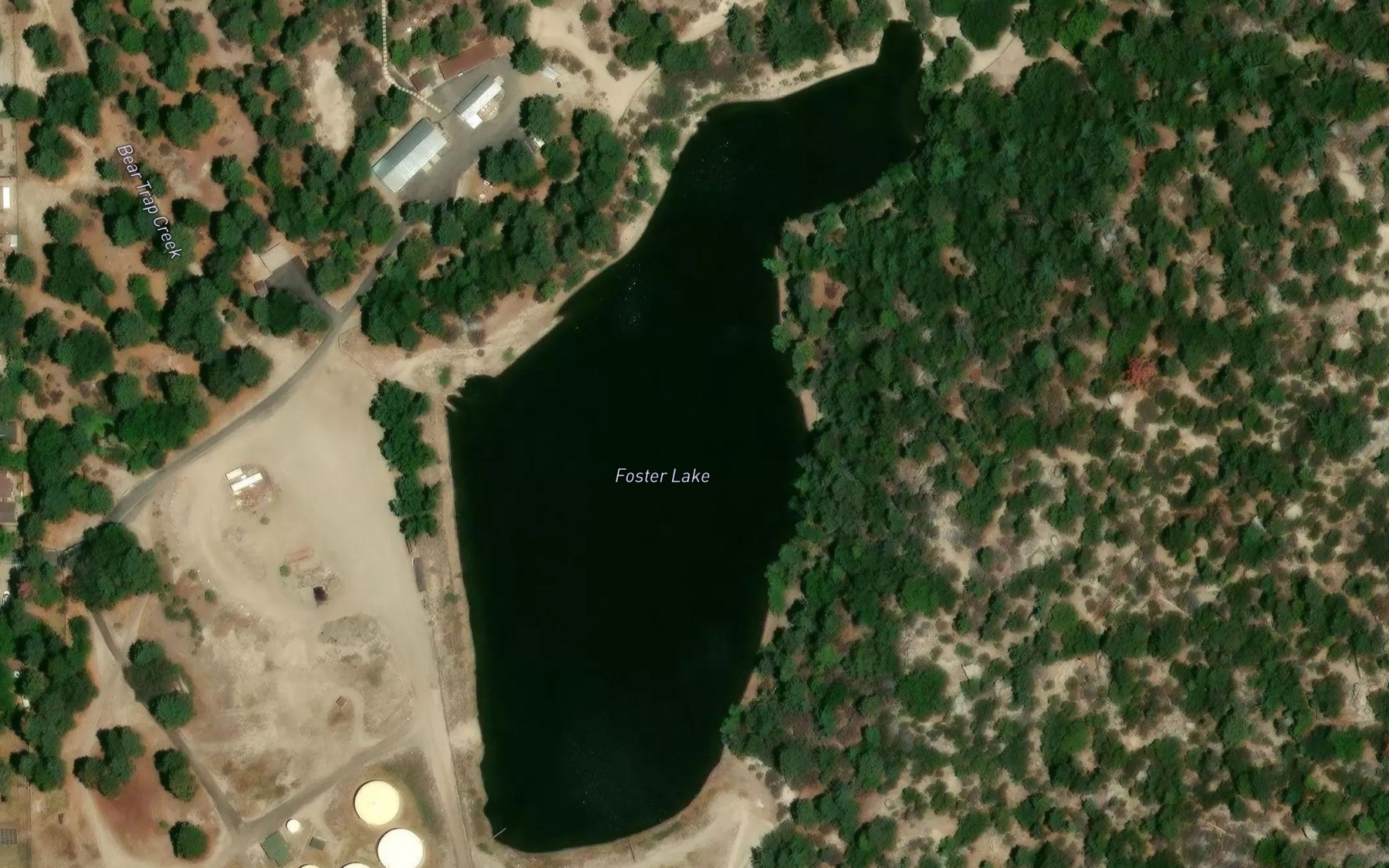 Satellite map of the Foster Lake