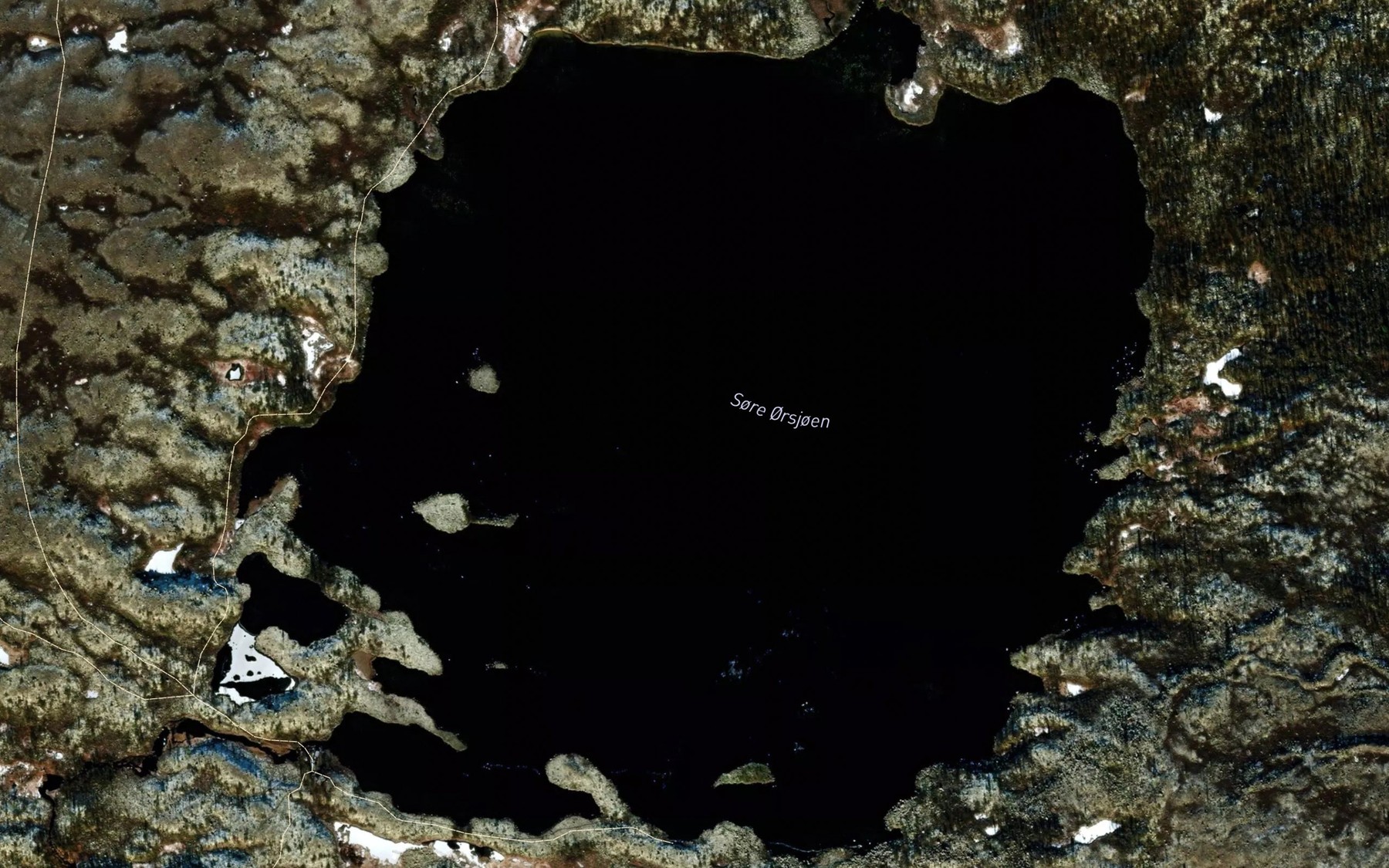 Satellite map of the Sore Orsjoen