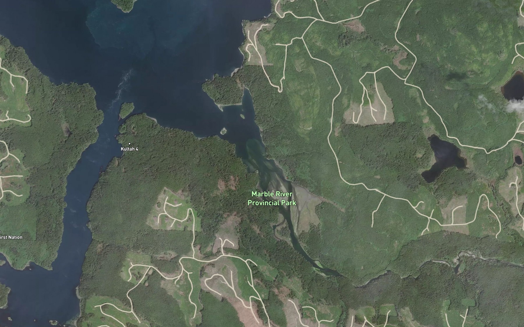Satellite map of the Varney Bay