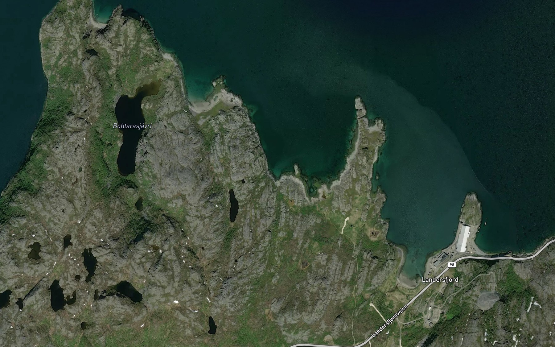 Satellite map of the Grasvika