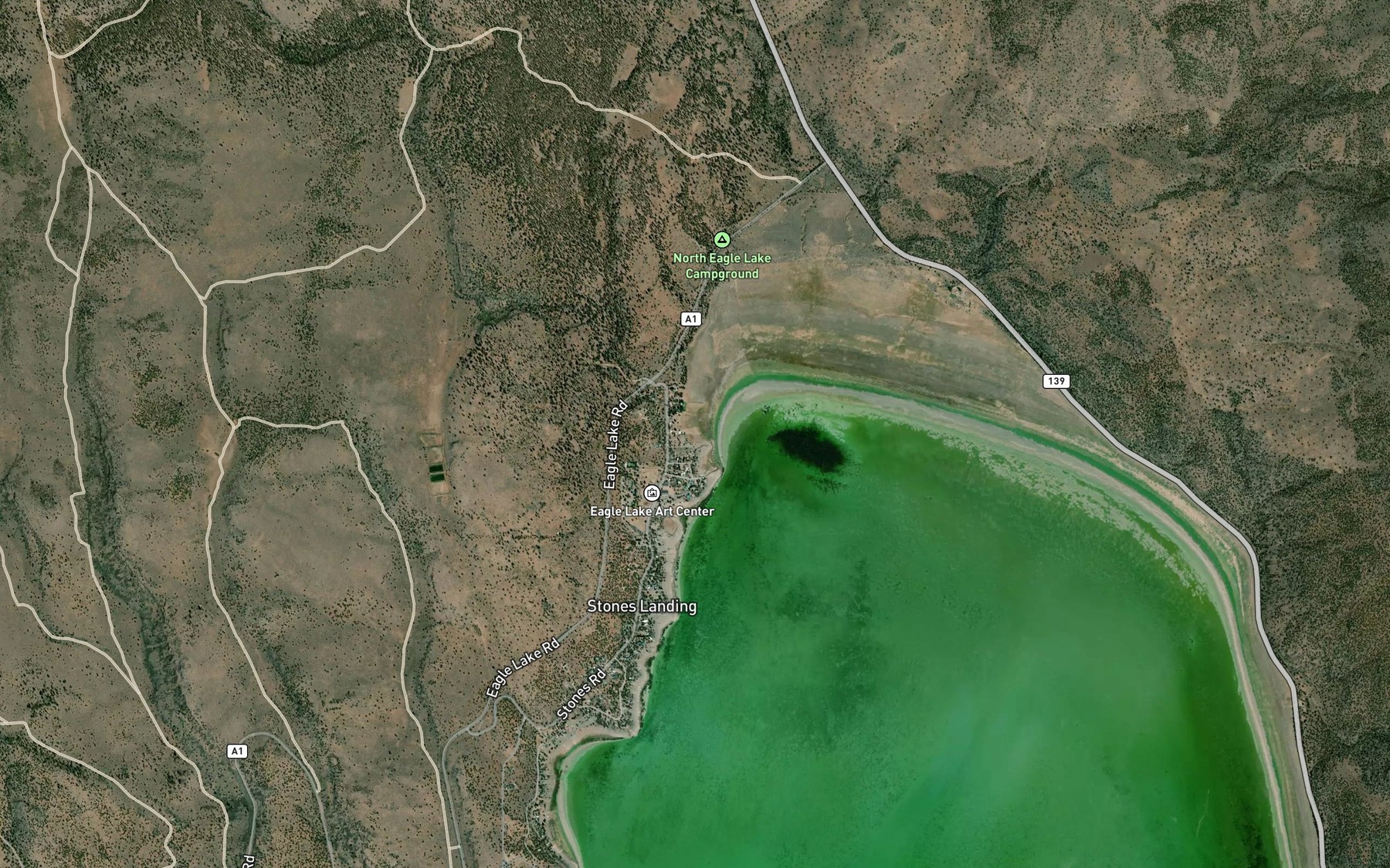 Satellite map of the Cleghorn Creek