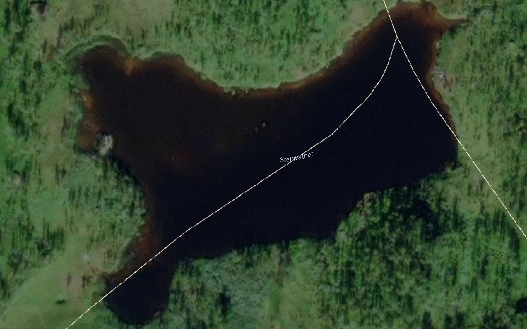 Satellite map of the Steinvatnet