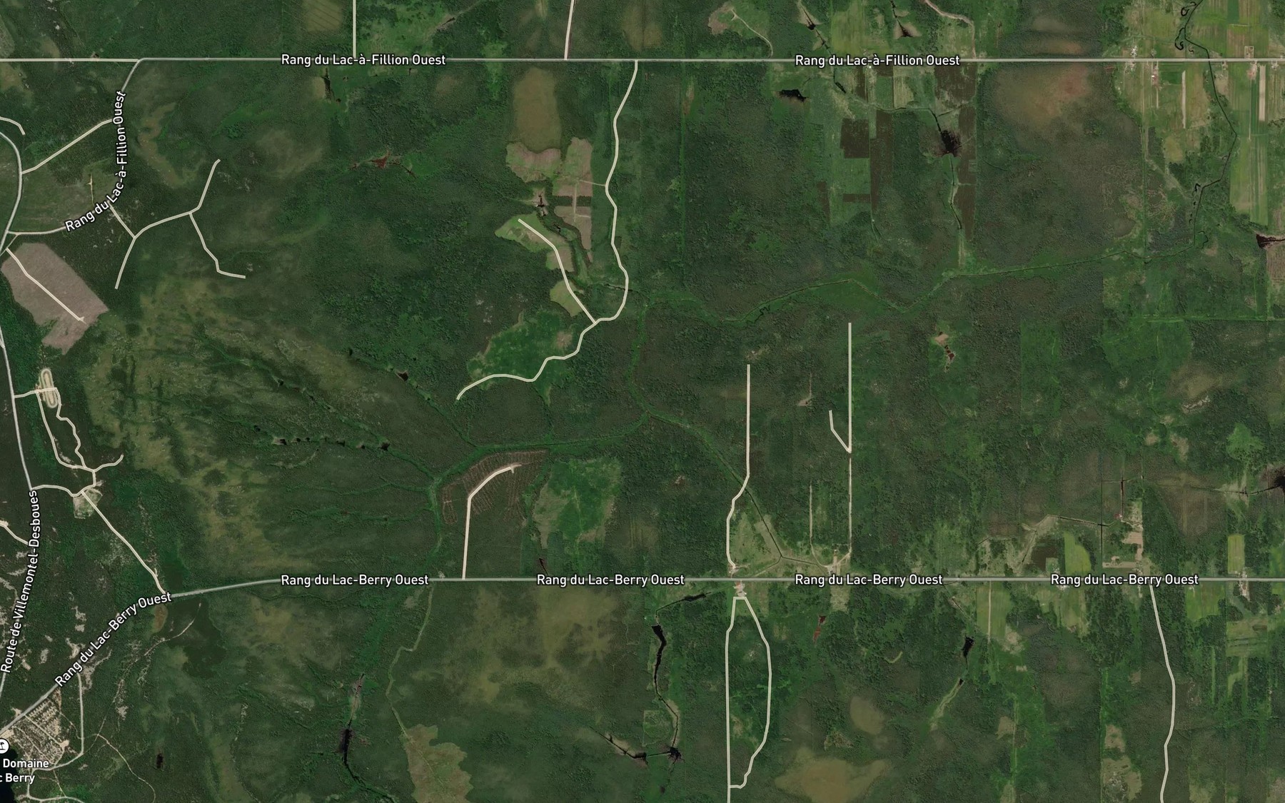 Satellite map of the Ruisseau Bizier