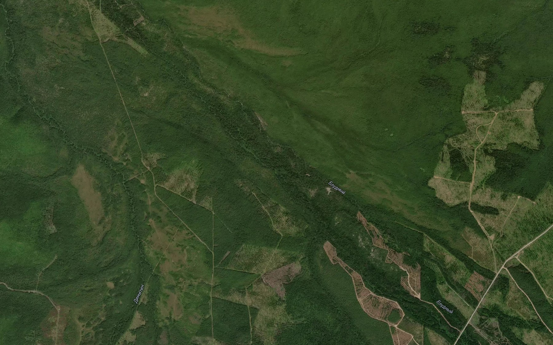 Satellite map of the Levyy Bludnyy