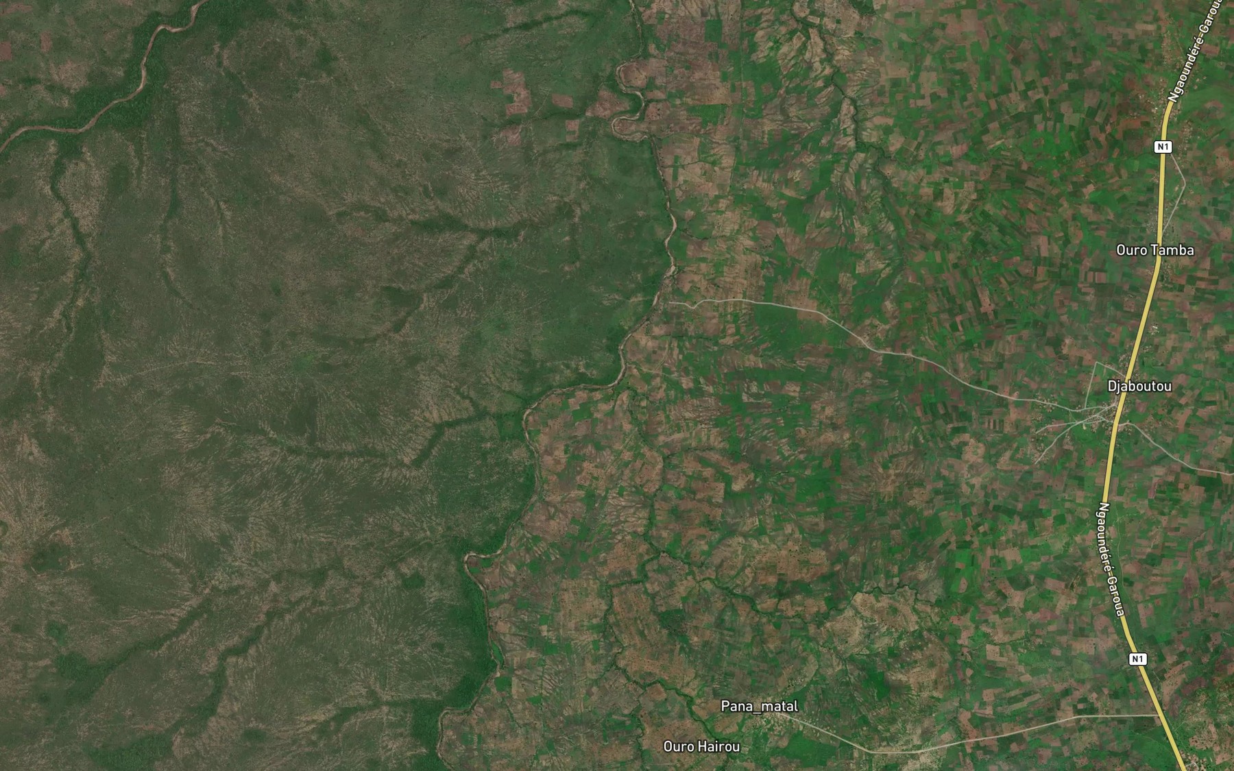 Satellite map of the Mayo Ledi