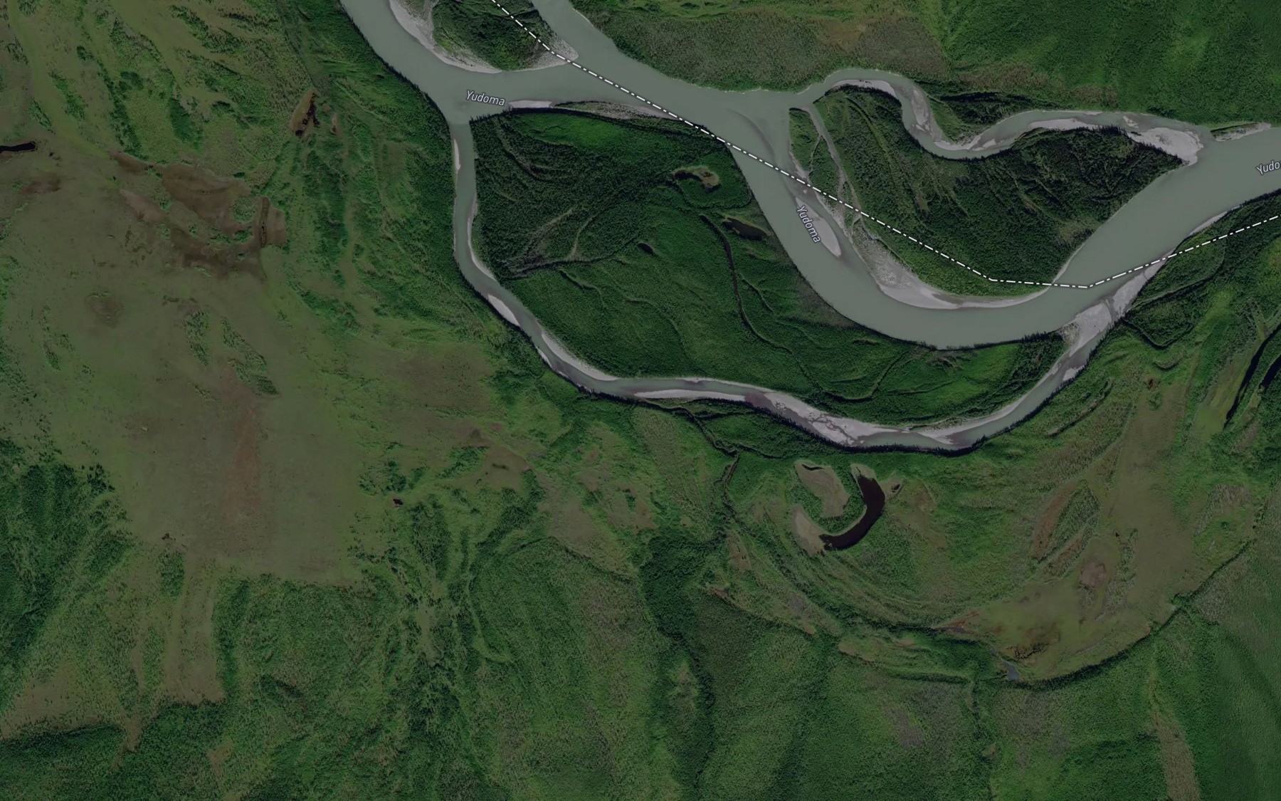 Satellite map of the Tastakh