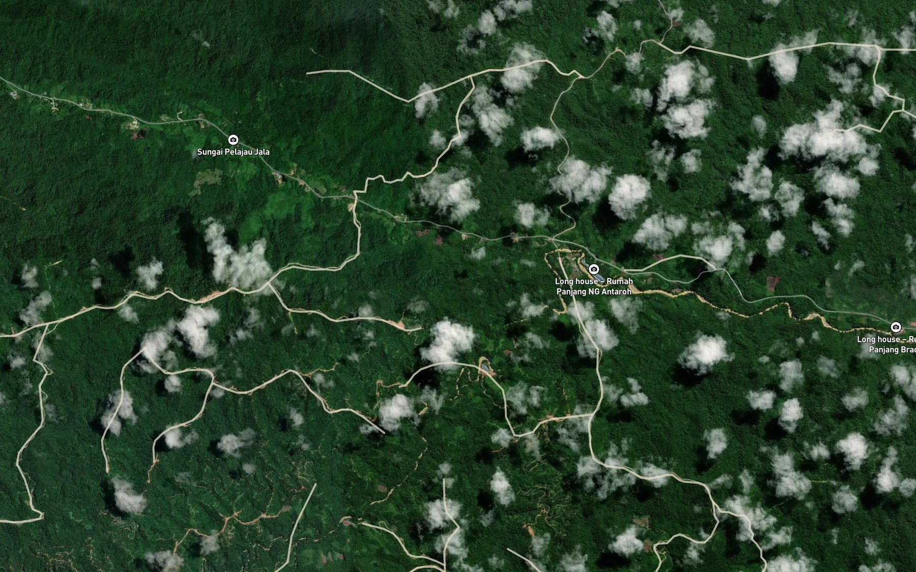 Satellite map of the Sungai Serengas