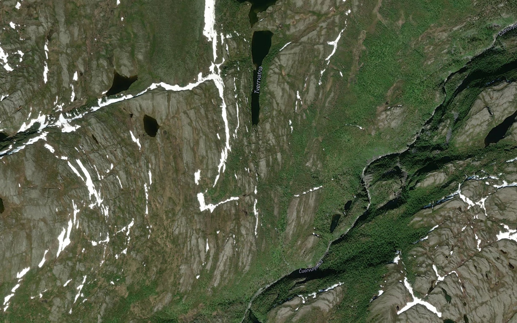 Satellite map of the Doaresjakka