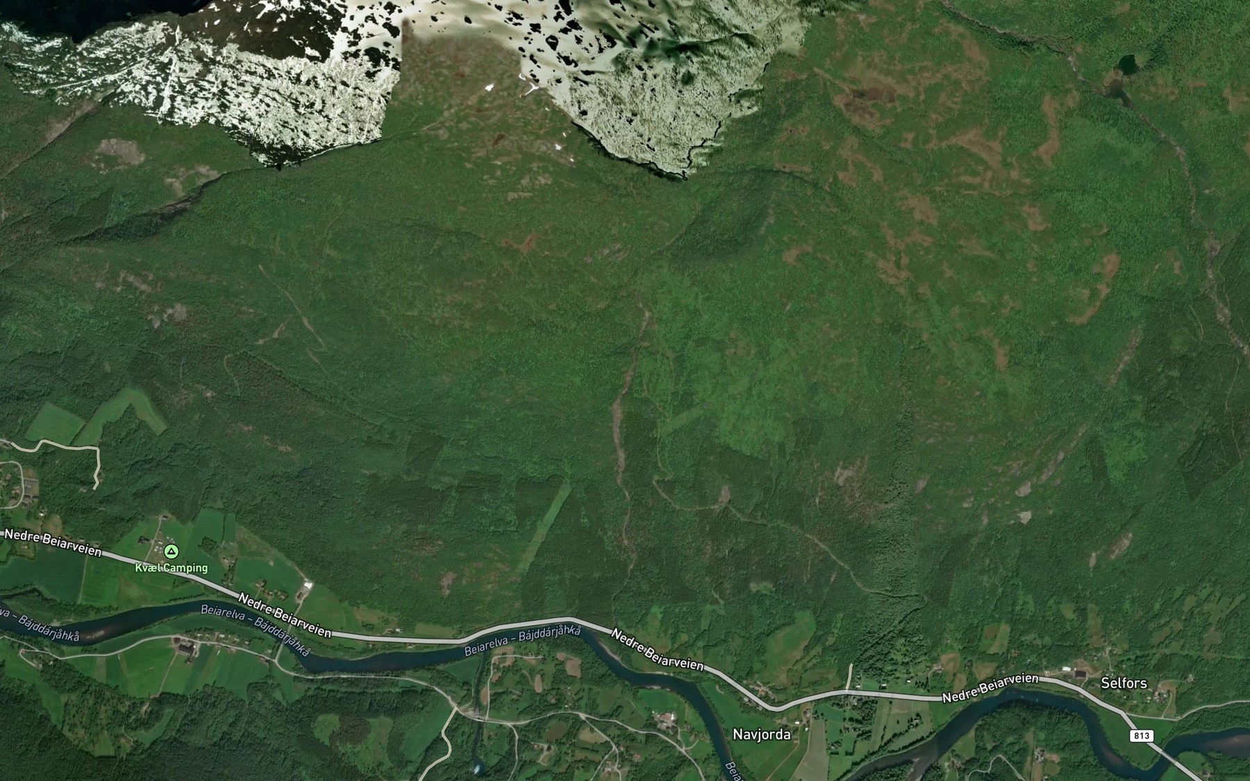 Satellite map of the Kobbaga