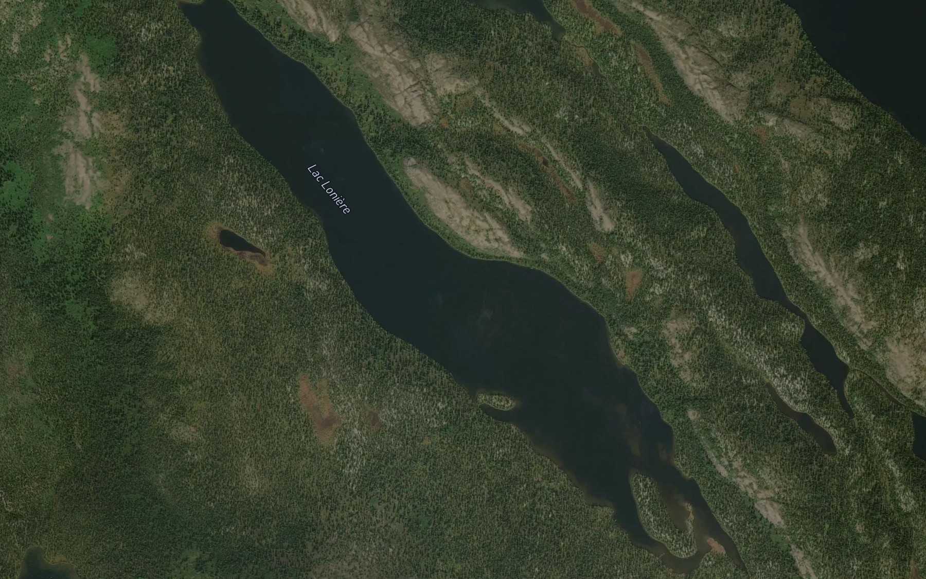 Satellite map of the Lac Loniere