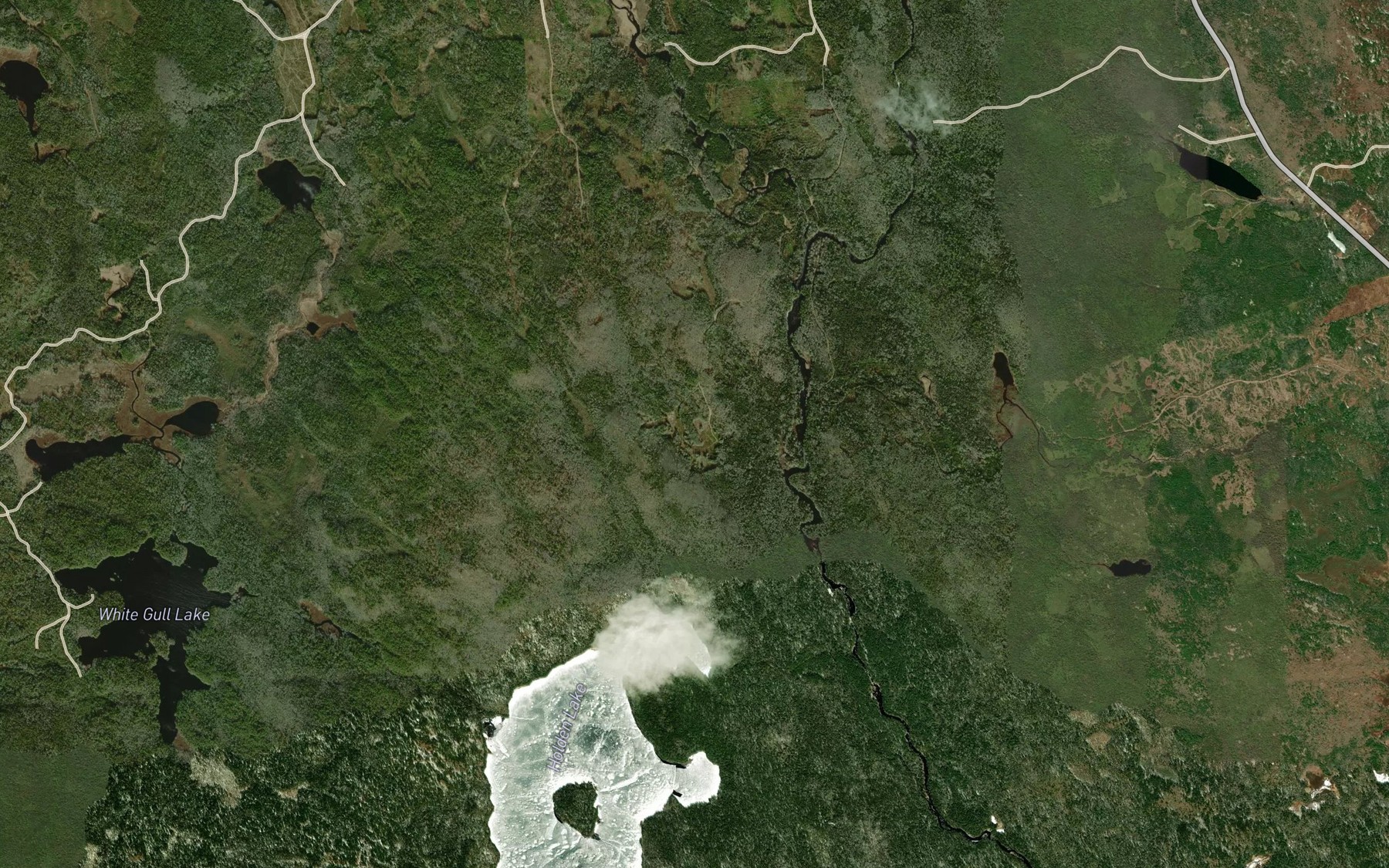 Satellite map of the Salmon Hole