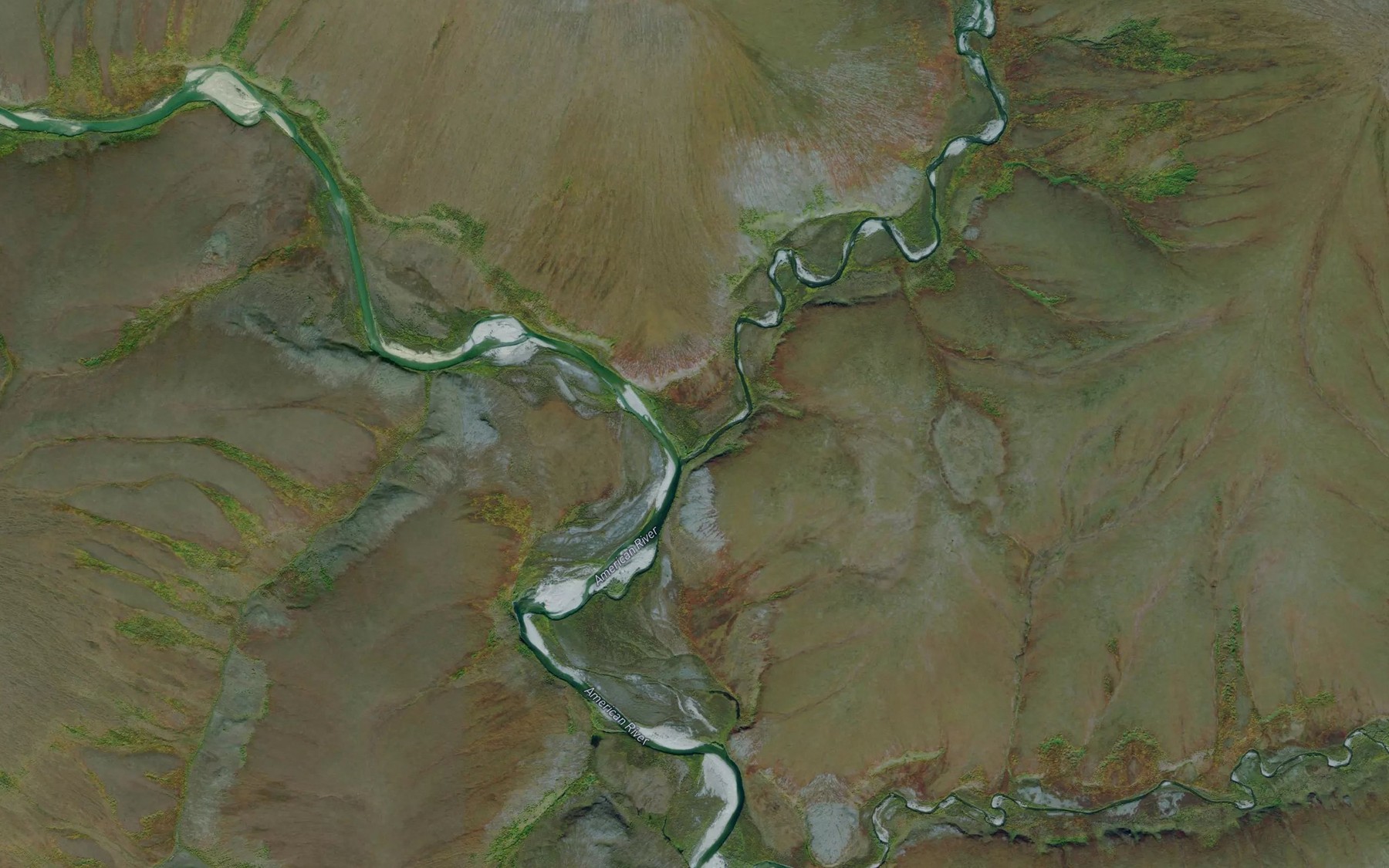 Satellite map of the Portage Creek