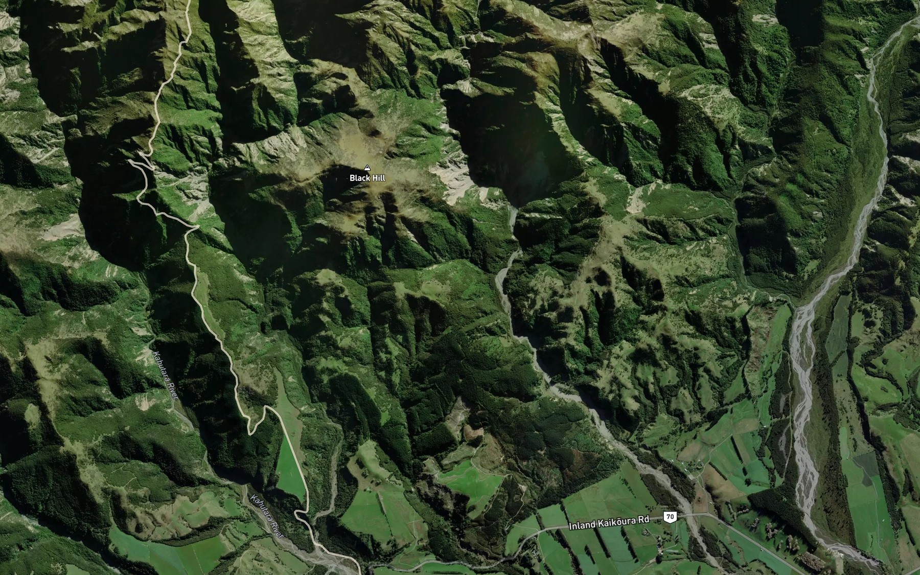 Satellite map of the Linton Creek