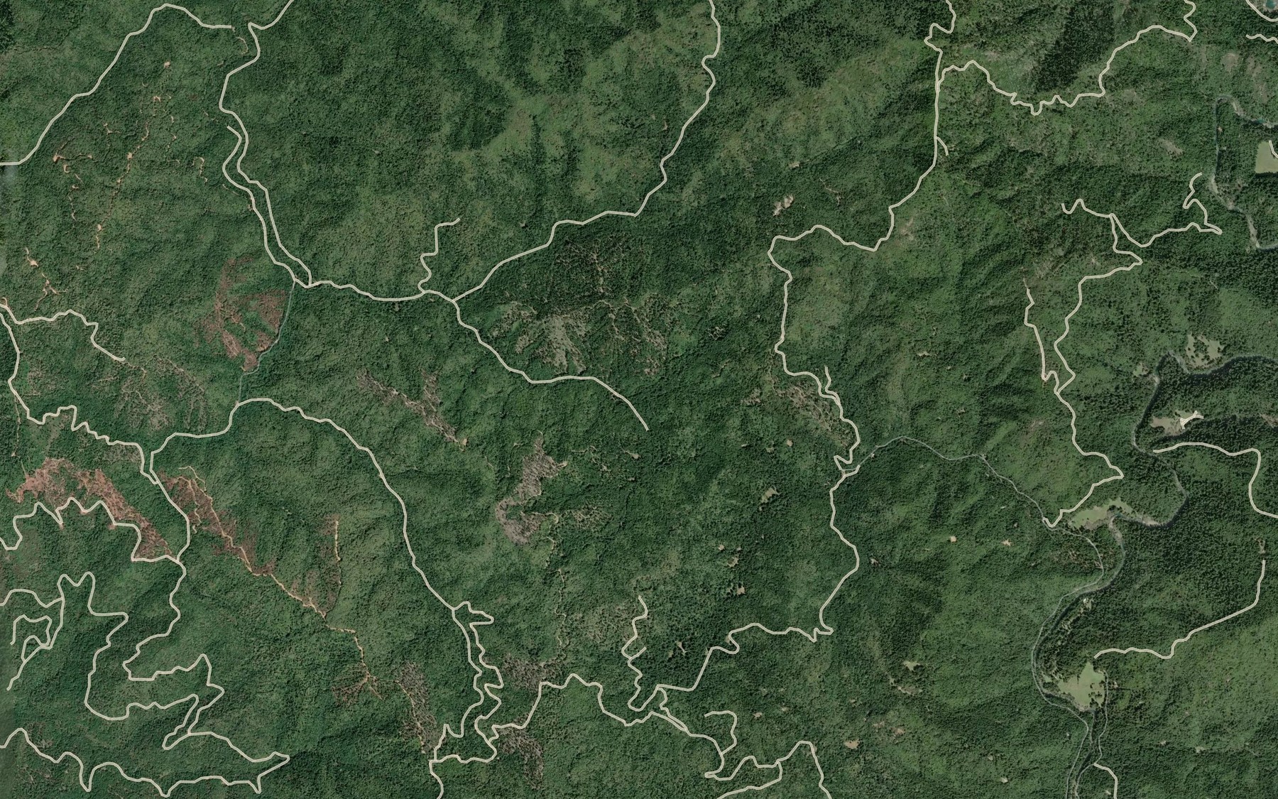 Satellite map of the Mitchell Creek