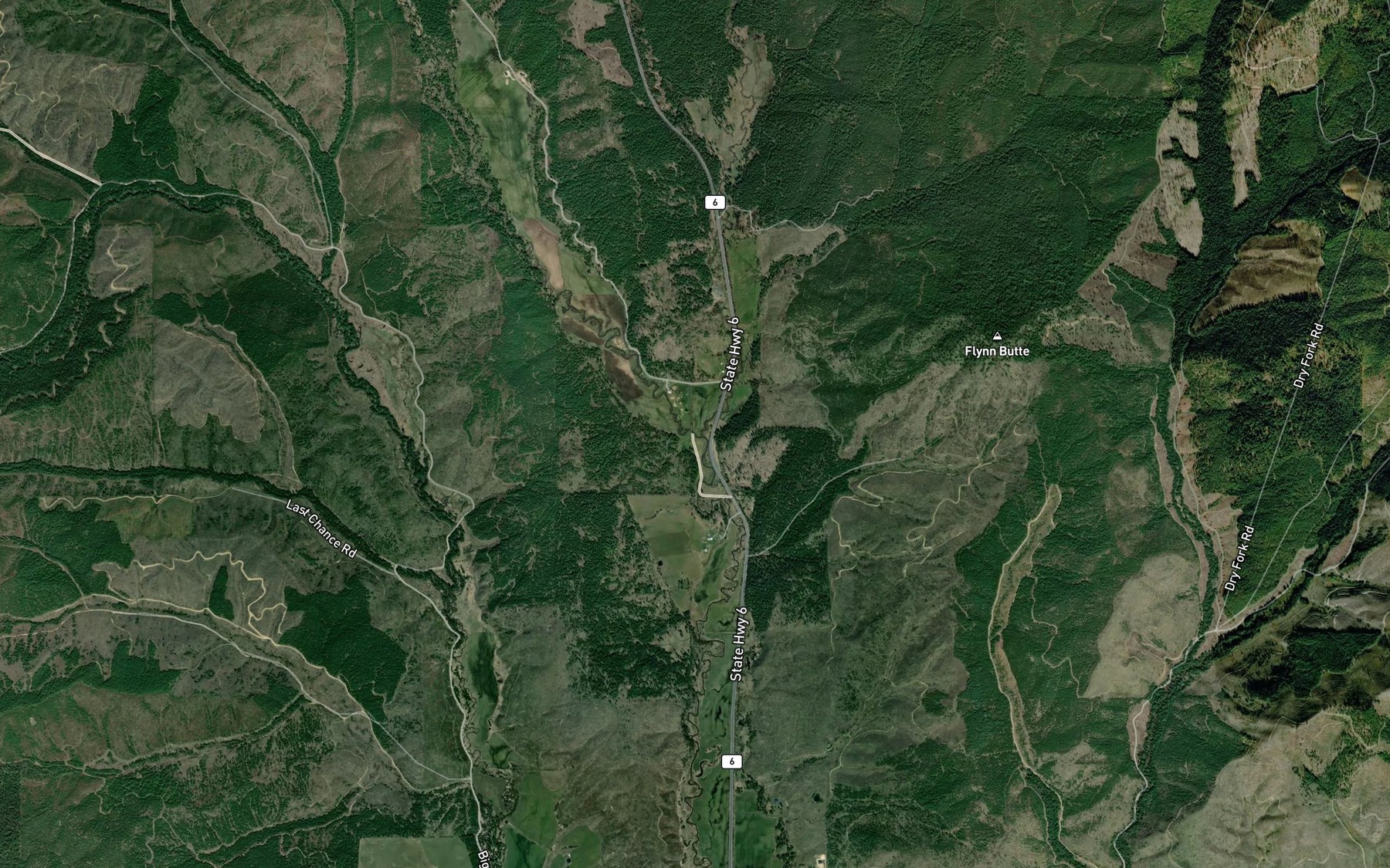 Satellite map of the East Fork Meadow Creek