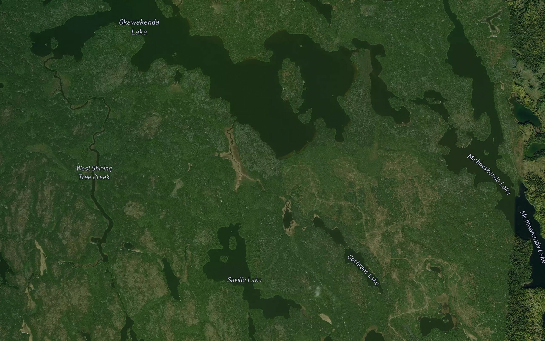 Satellite map of the Saville Creek