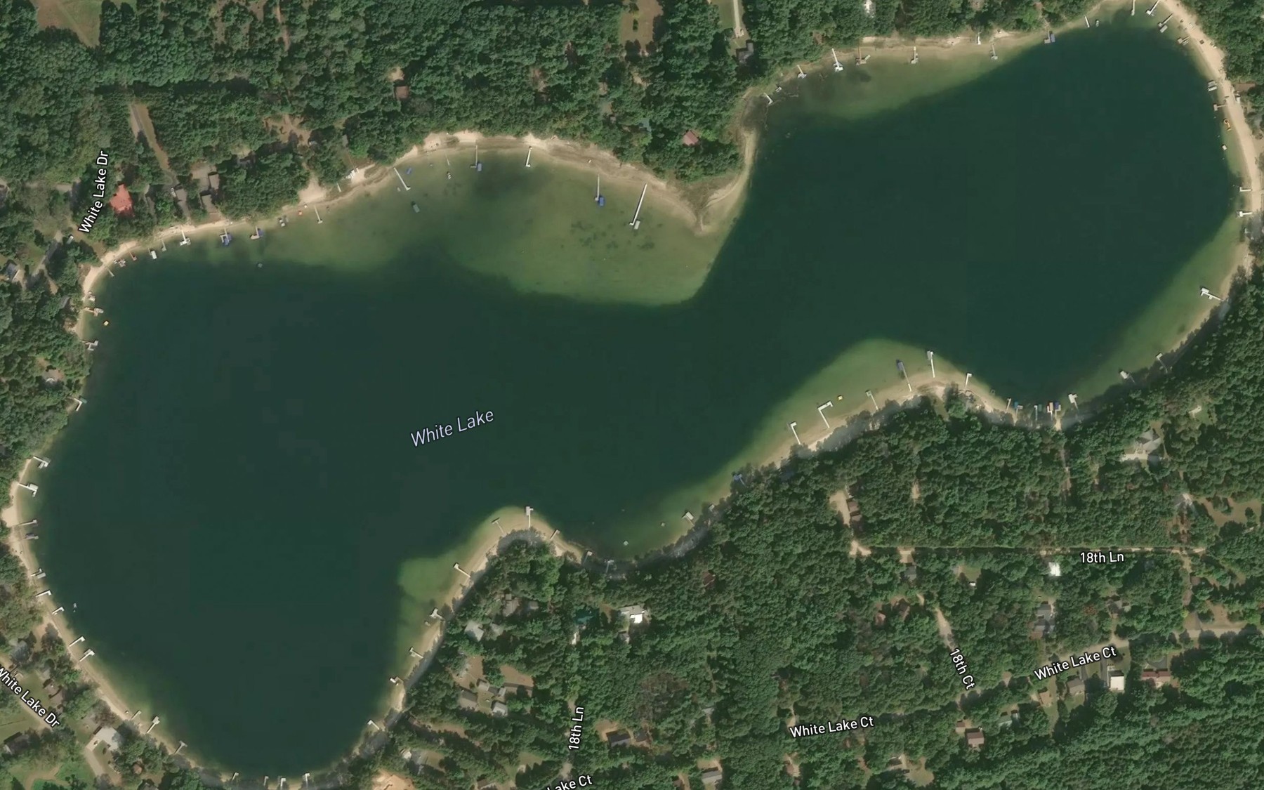 Satellite map of the White Lake