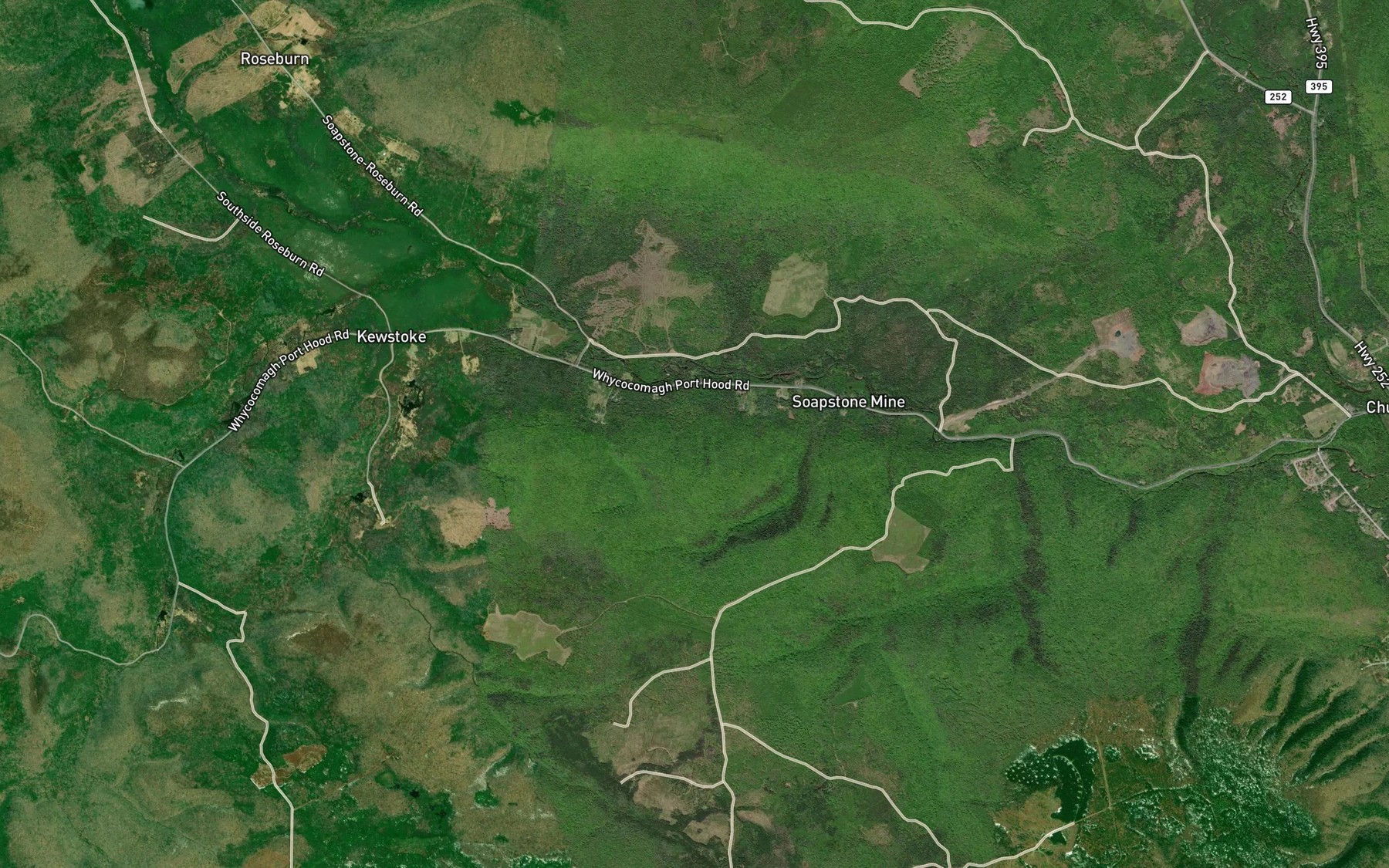 Satellite map of the Cove Brook