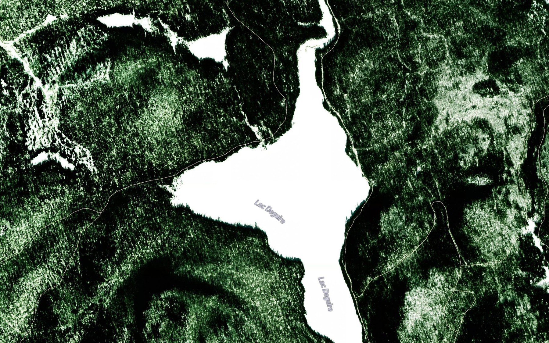 Satellite map of the Lac Deguire