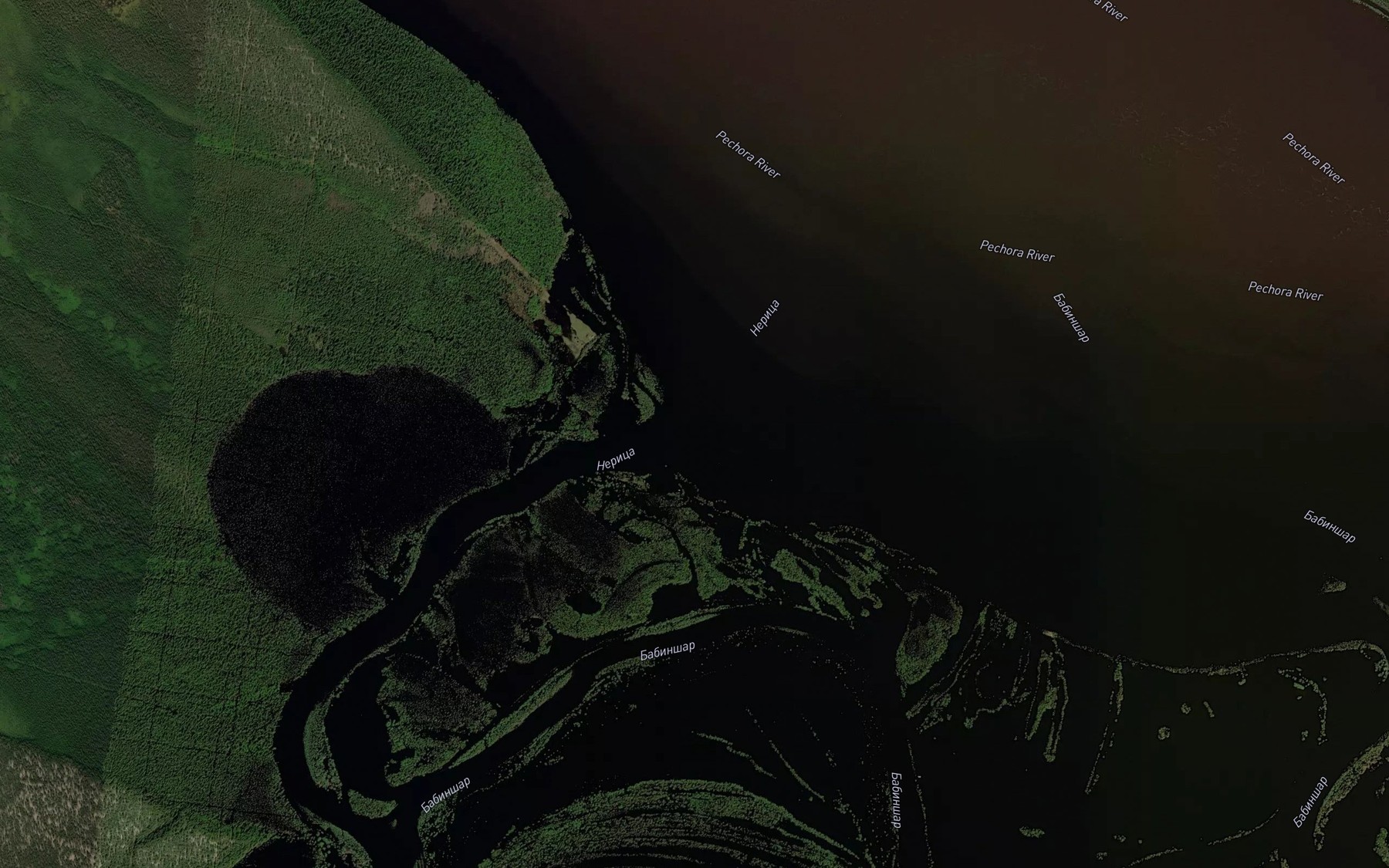 Satellite map of the Neritsa