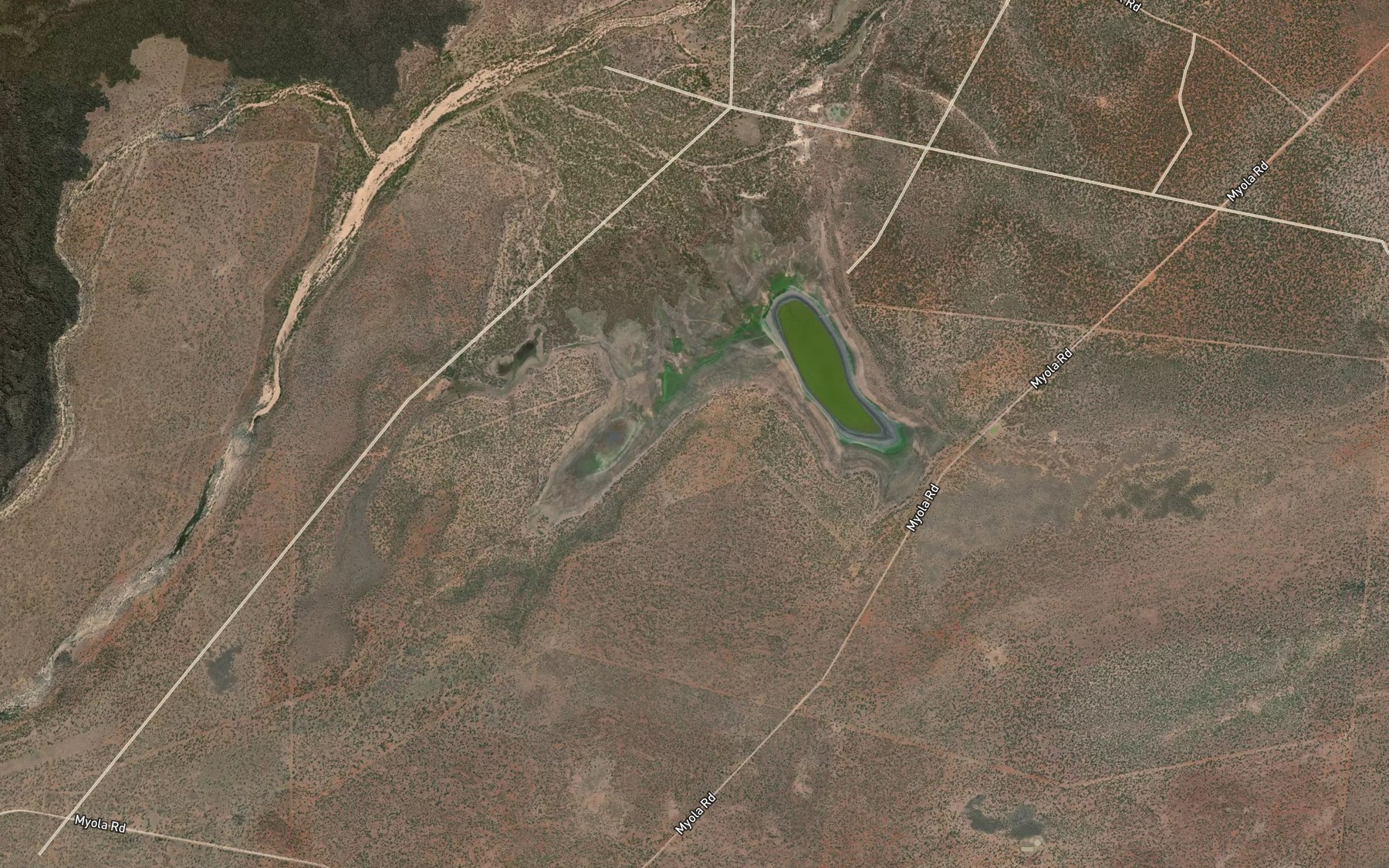 Satellite map of the Toomba Lake